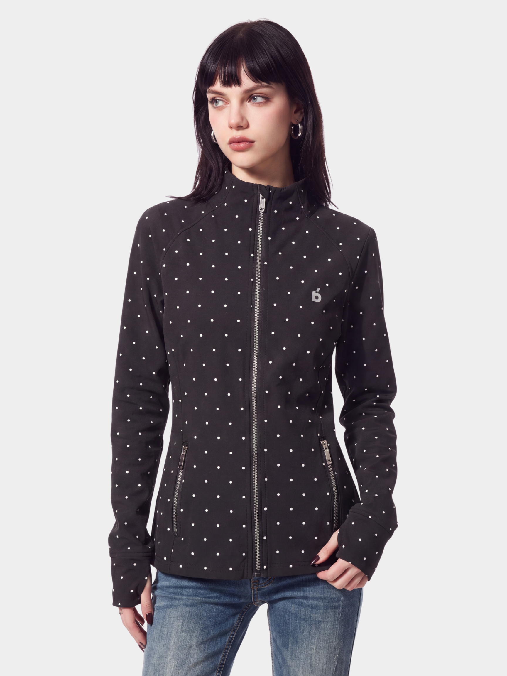 PolkaVeil - Women's UPF 50+ Polka Dot Fitted Sun Protection Jacket
