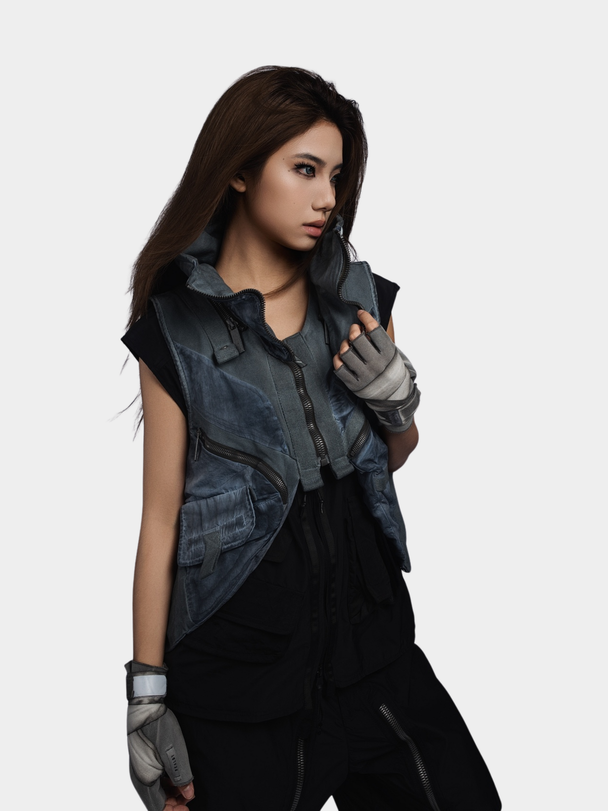 FlexCanopy - Unisex Asymmetric 3D Pocket Detachable Vest GONGGAR SPORTS