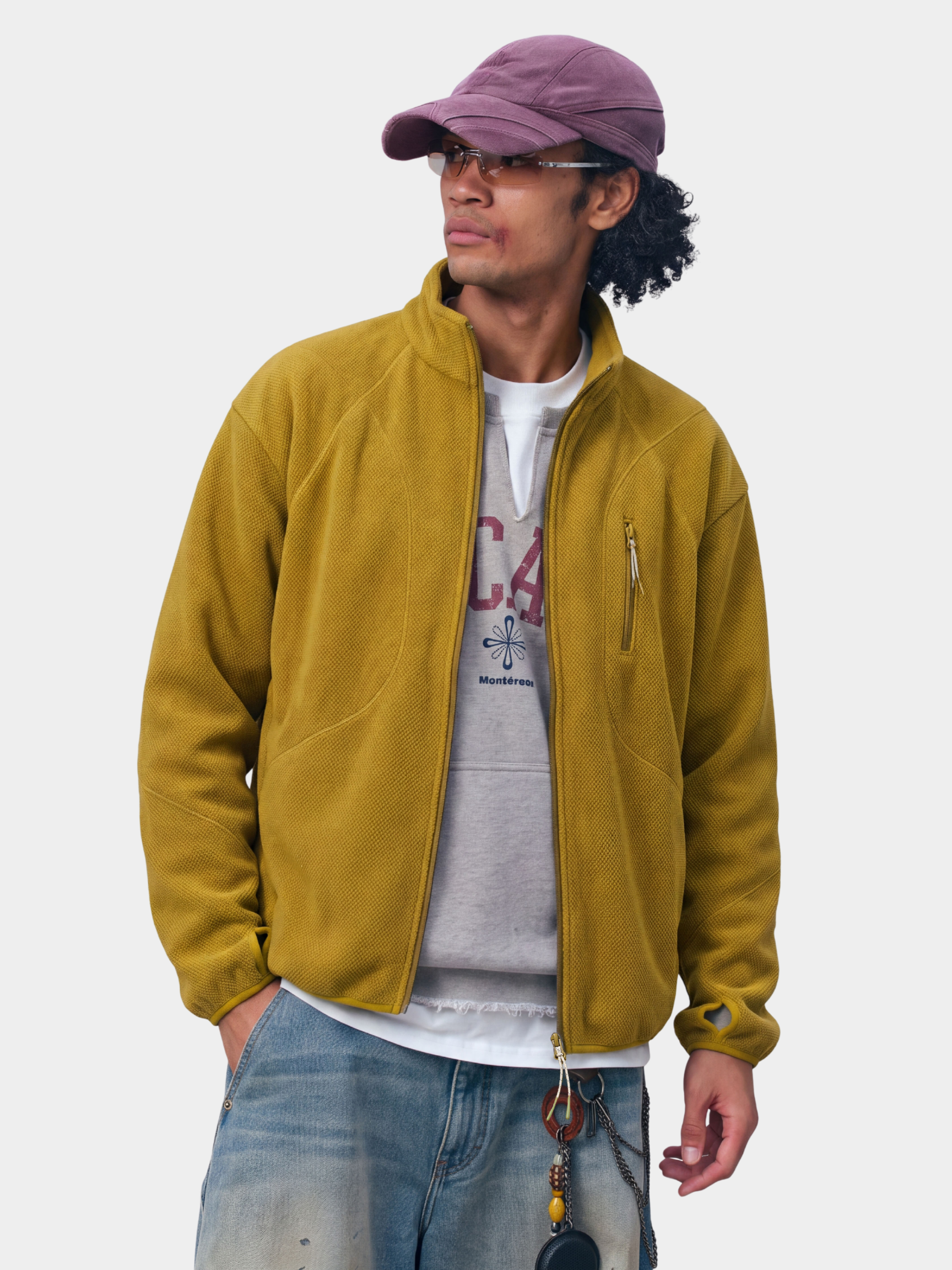Drake - Unisex Honeycomb Thermal Zip-Up Sweatshirt
