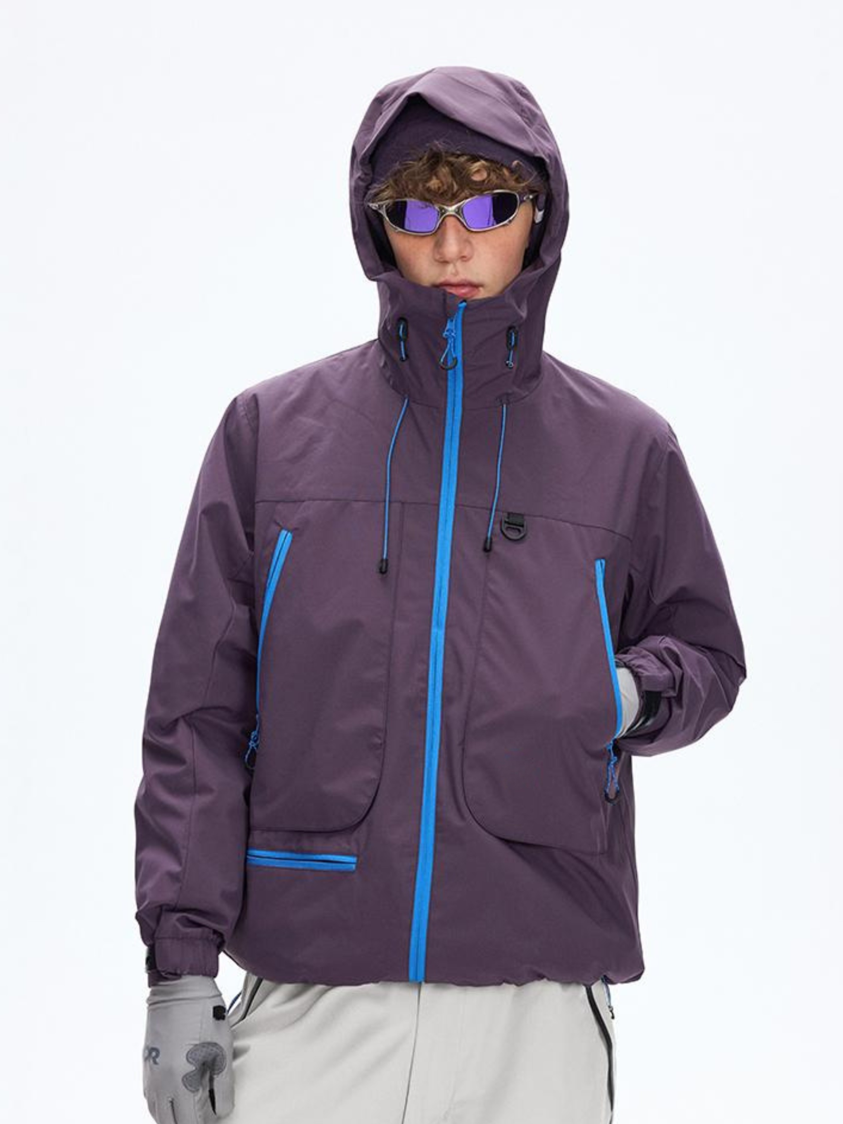 Emberpike - Unisex Color-Block Water-Repellent Adjustable Utility Jacket