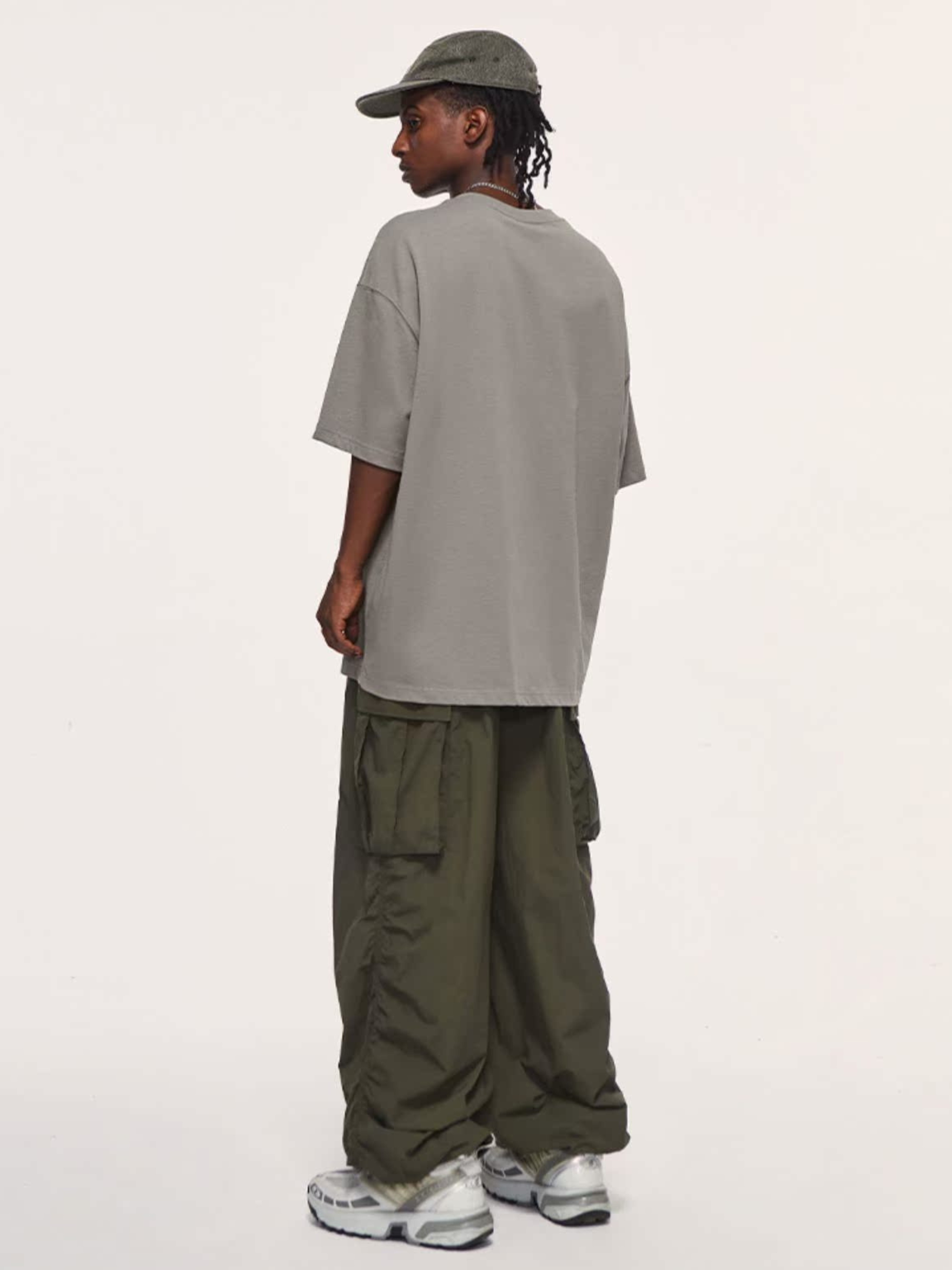 FireChair - Unisex Plaid Loose-Fit Utility Wide-Leg Pants