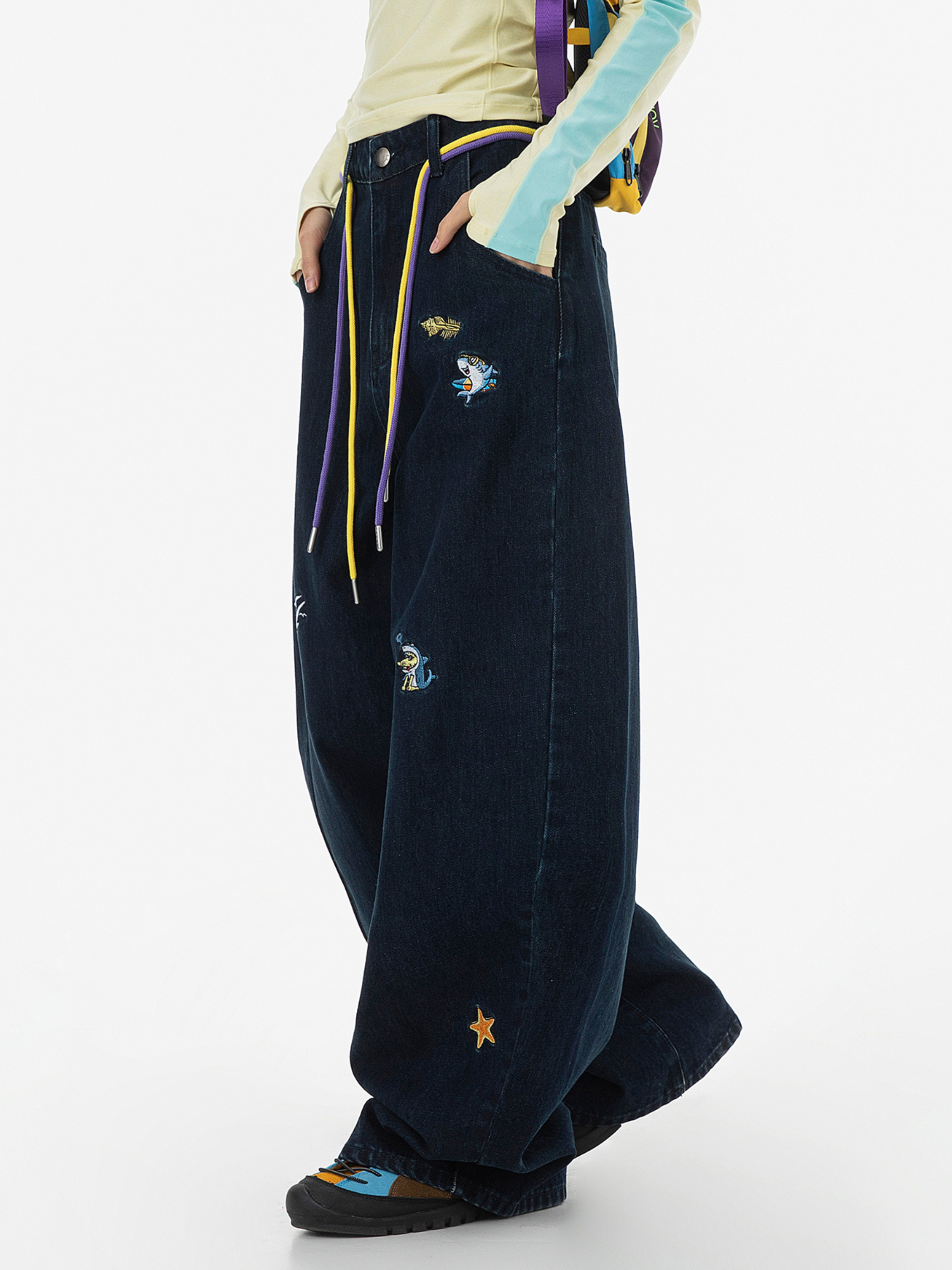 Expeditionary - Women's Playful Embroidered Straight Washed Denim Jeans