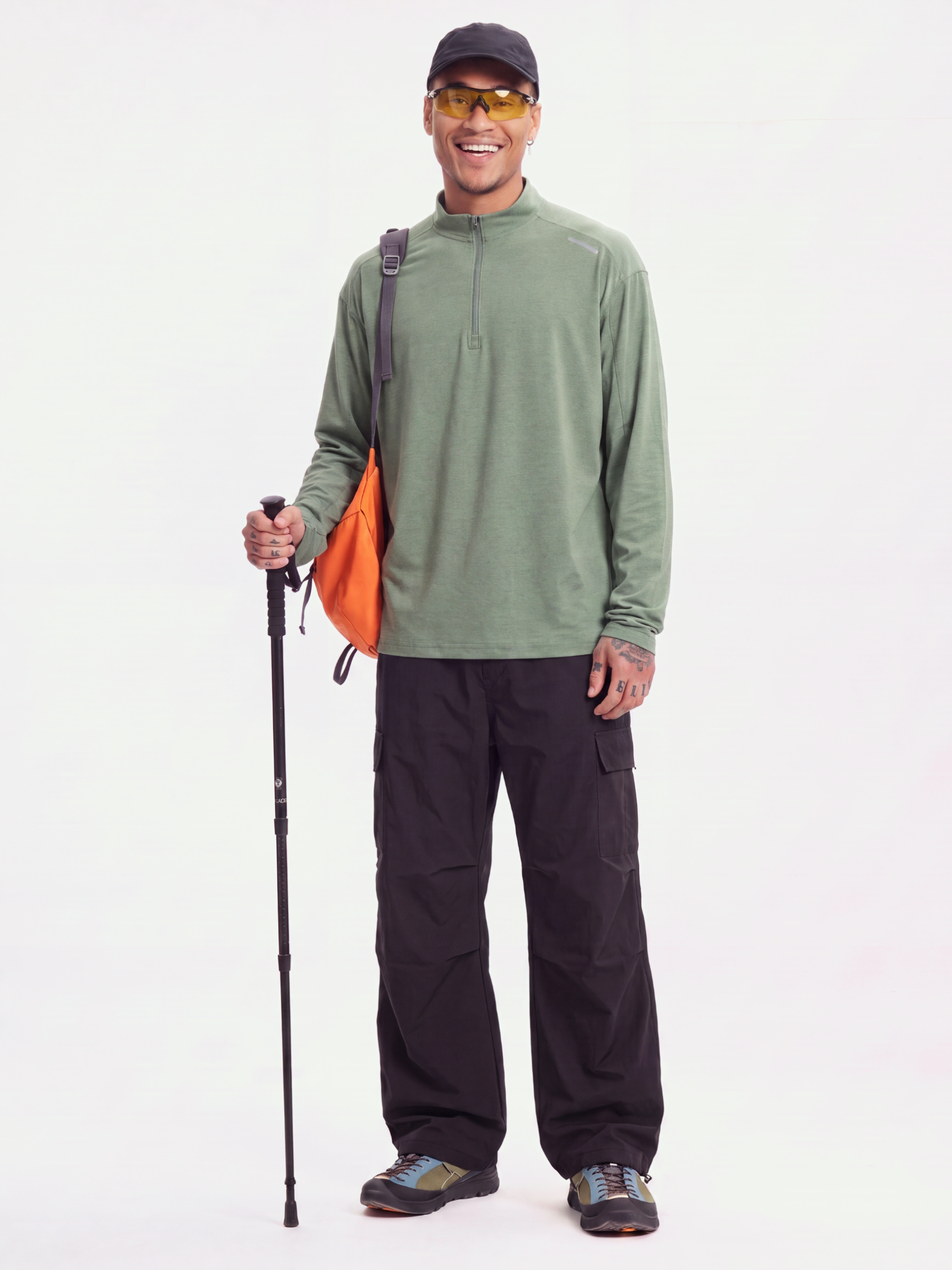 BreezeZip - Men's UPF40+ Quick-Dry Half-Zip Breathable T-Shirt