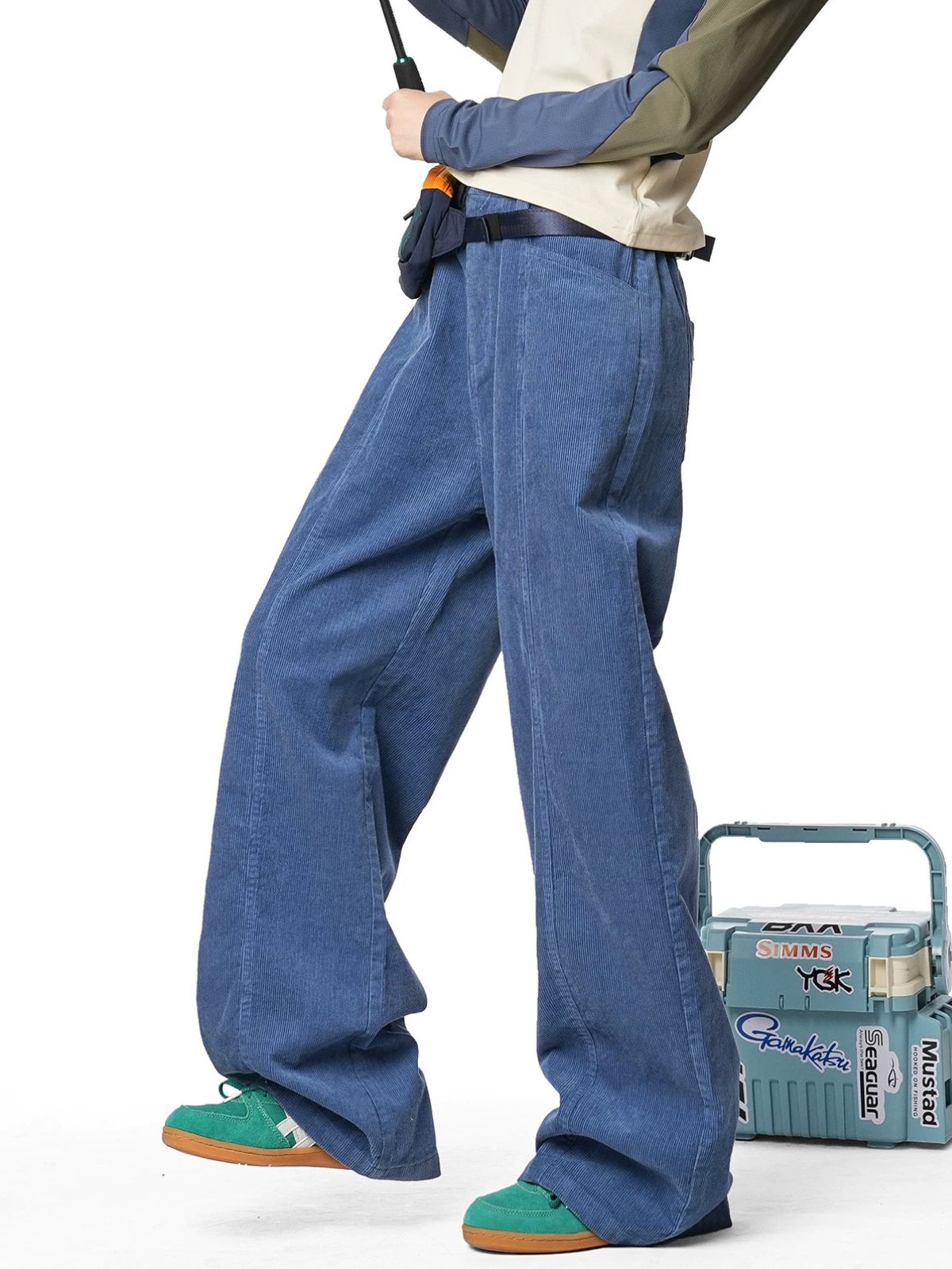 Foresttrek - Unisex Cotton Corduroy Curved-Leg Wide-Leg Pants