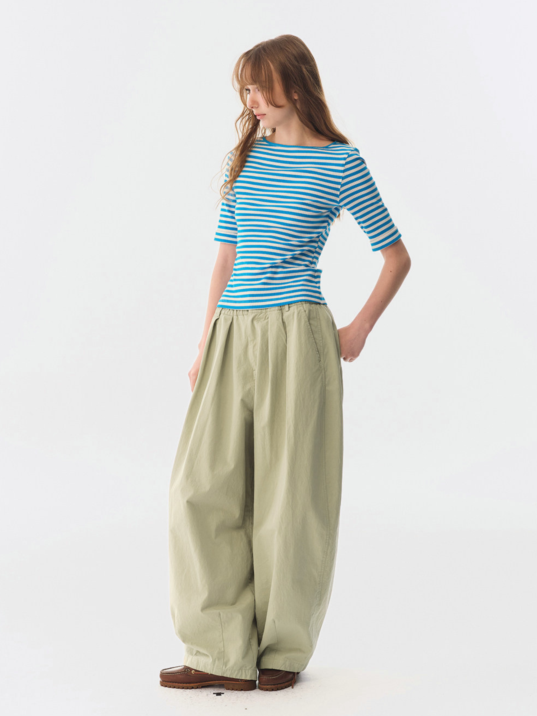 Limber - Women's Stretch Slim-Fit Half Sleeve Knit T-Shirt