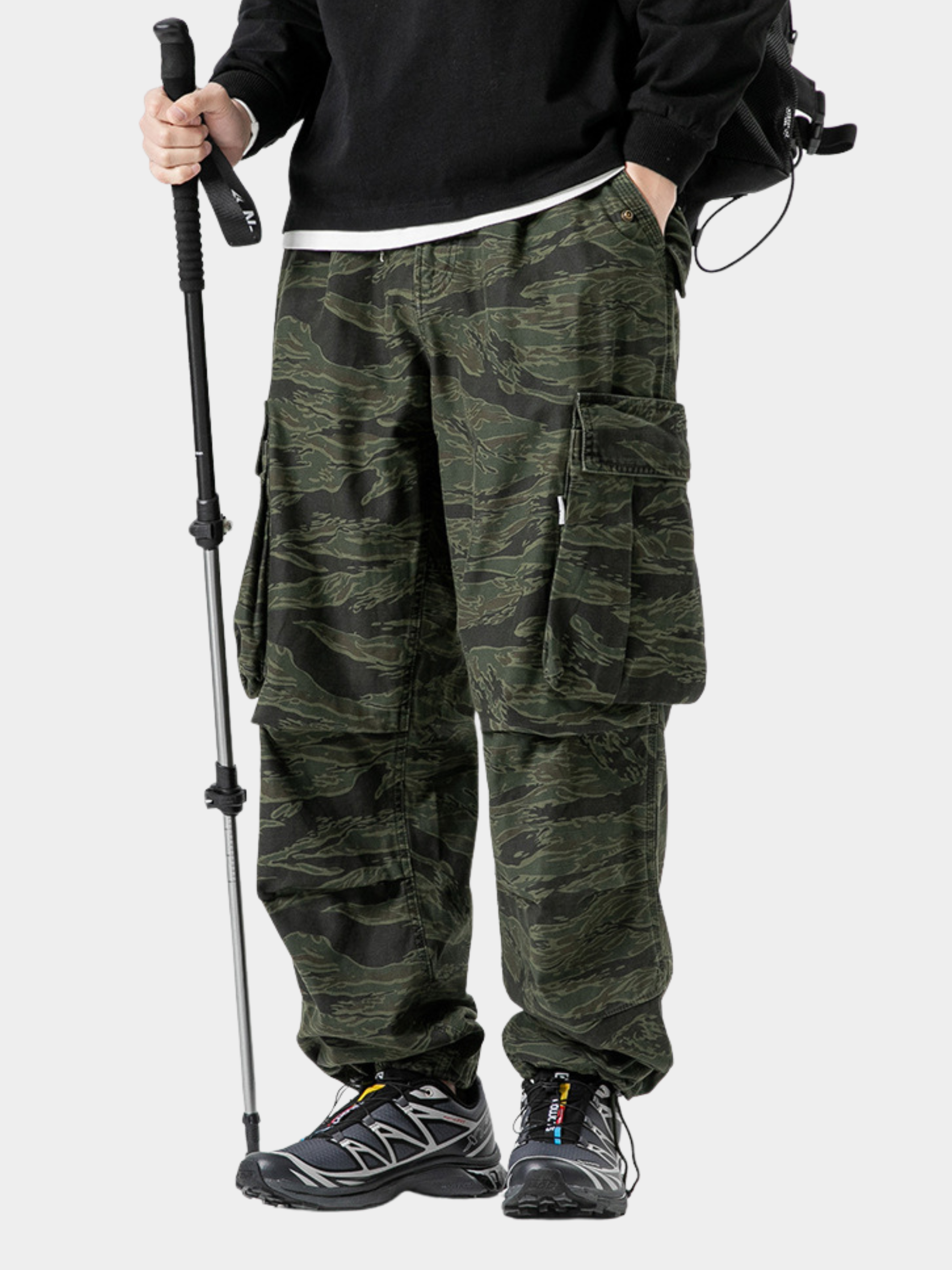 GripGlove - Men's Relaxed Fit Camo Cargo Pants GONGGAR SPORTS