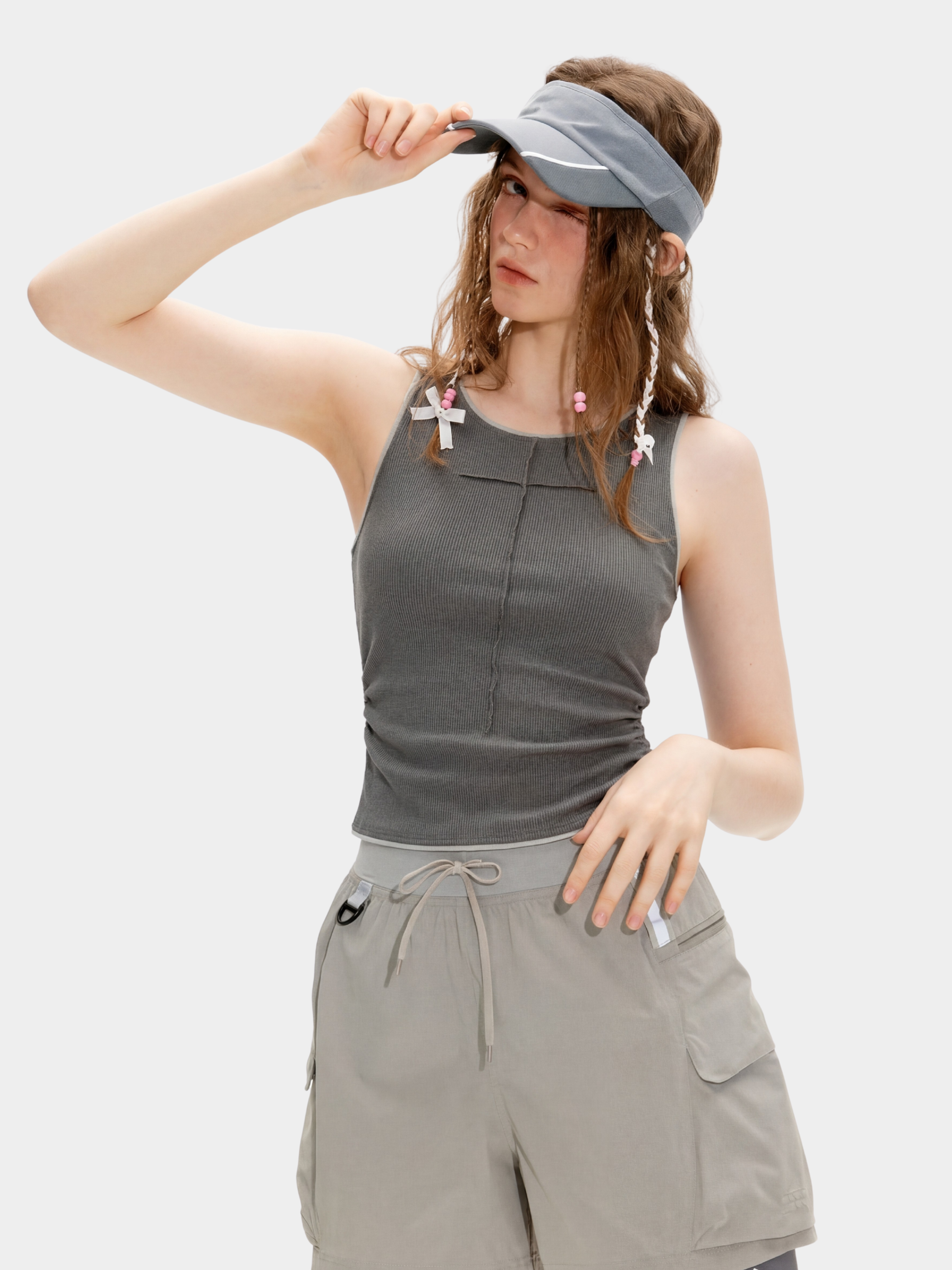 Redrock - Women's Slim Fit Cropped Sleeveless Cotton Tank Top