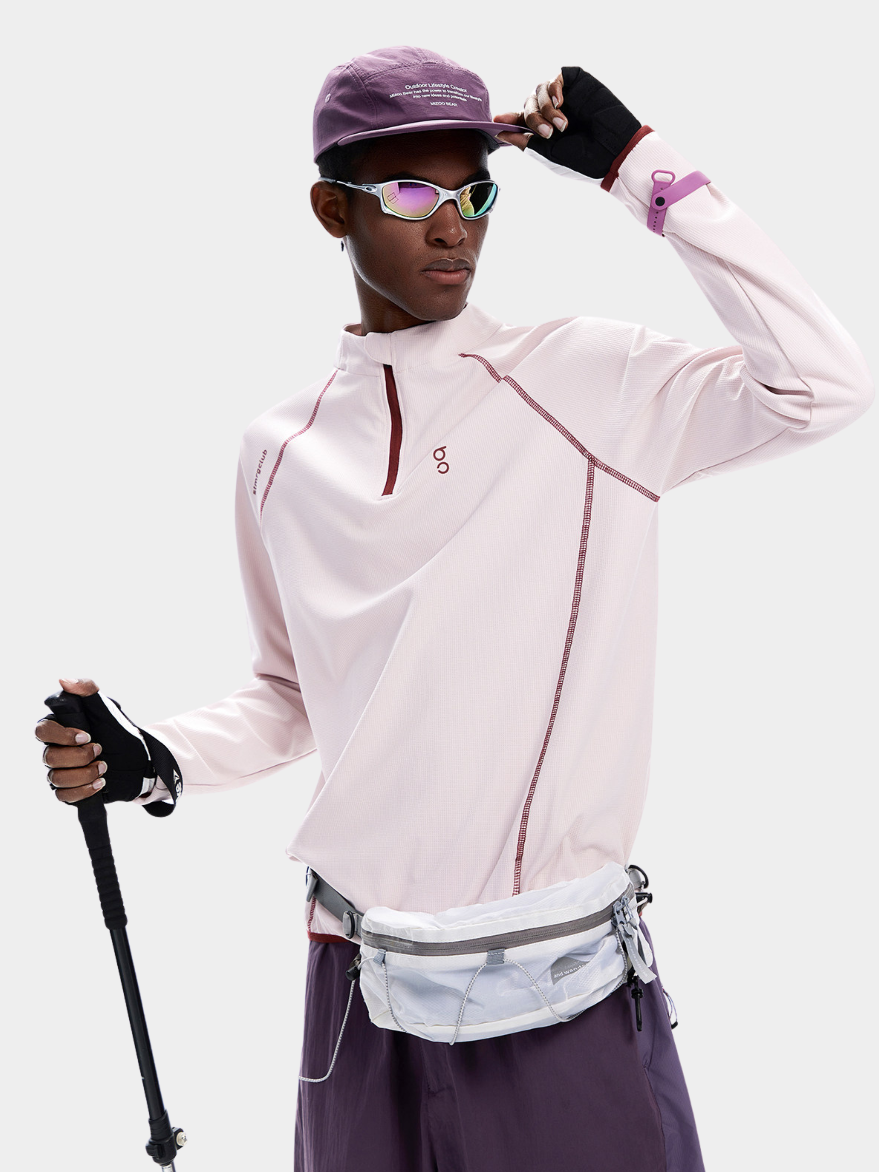 Forestway - Men's Quick-Dry Deconstructed Stitch Half-Zip Sweatshirt