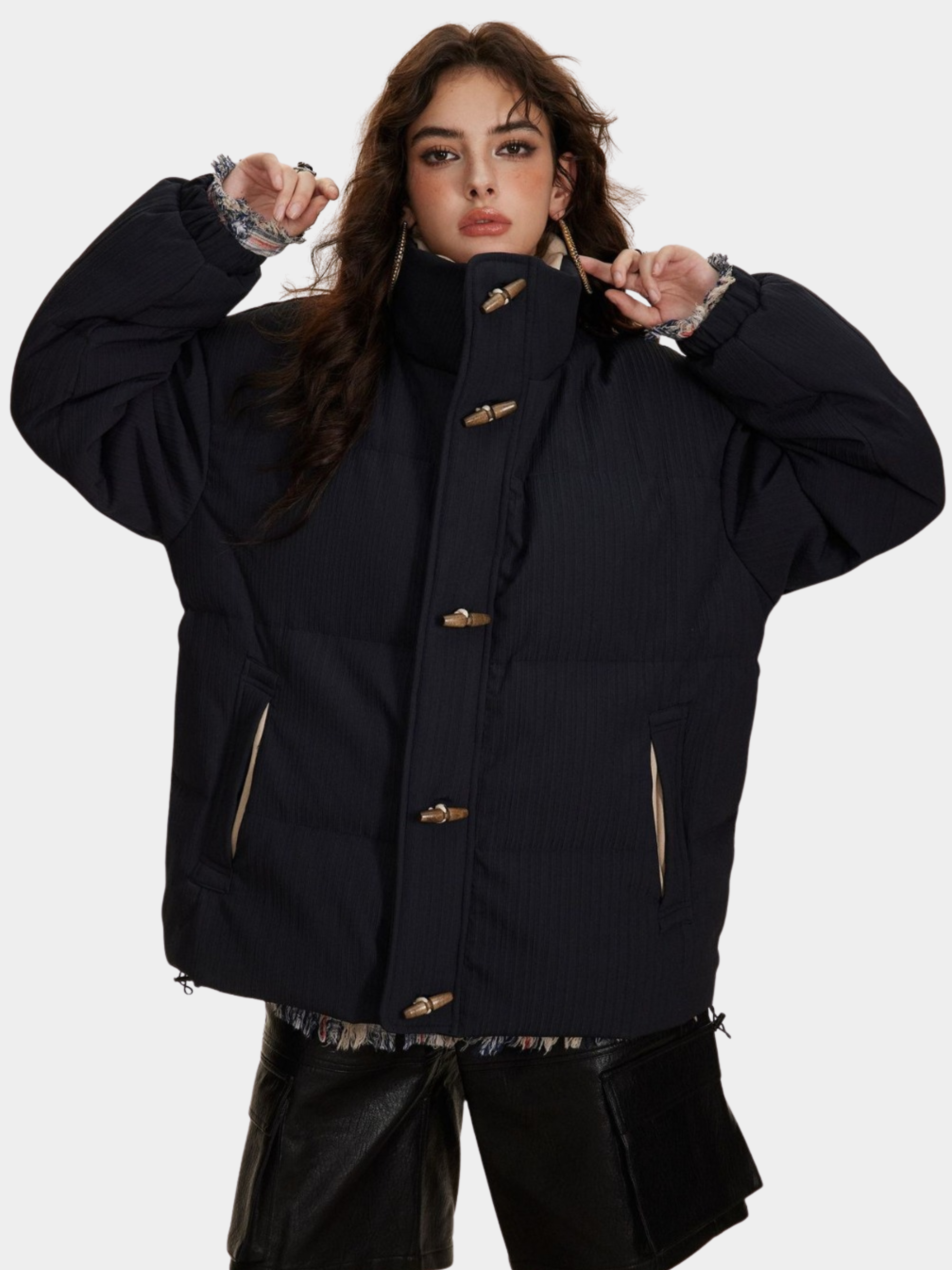 Peakrise - Women‘s Toggle Closure 90% White Duck Down Puffer Jacket GONGGAR SPORTS