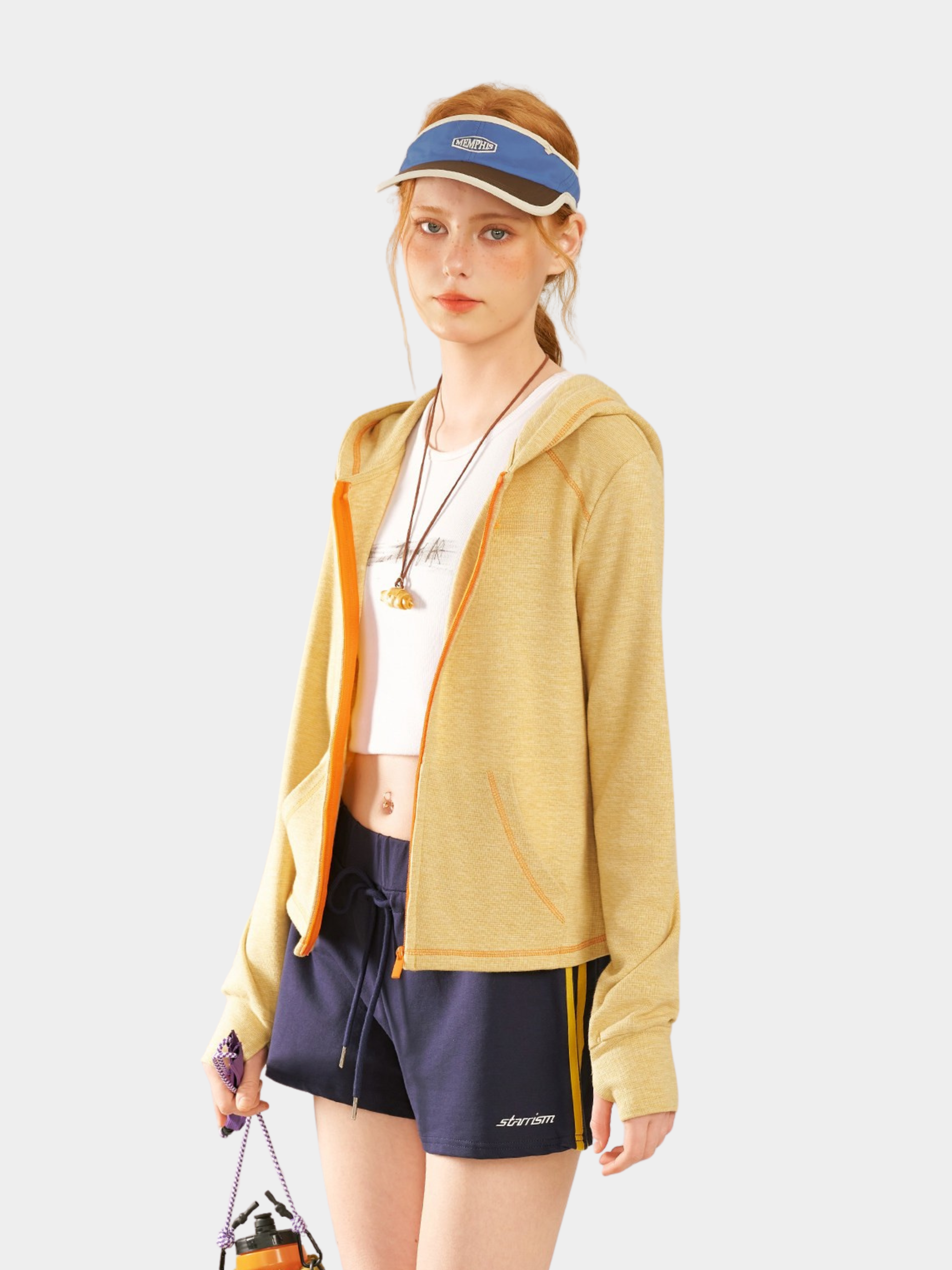OwlCrag - Women's Slim-Fit Contrast Stitch Zip-Up Jacket
