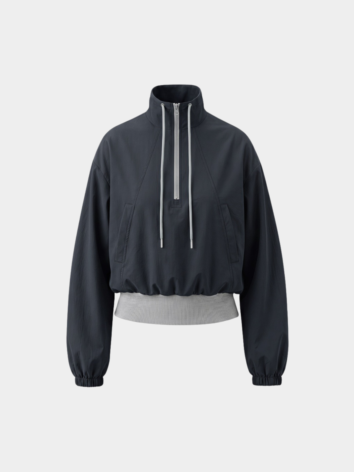 TuckDrift - Women's Cropped Stand Collar Half-Zip Jacket