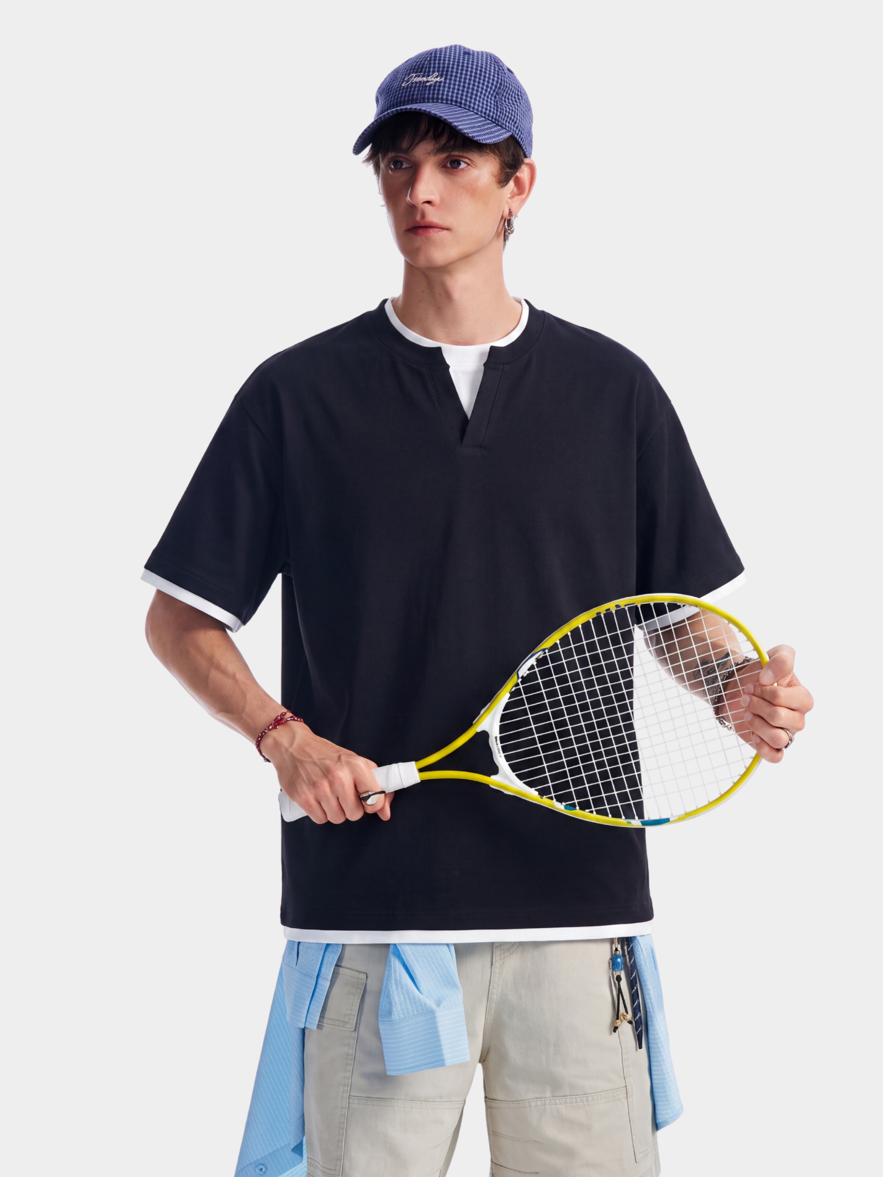 Thunderridge - Men's Layered Crew Neck T-Shirt