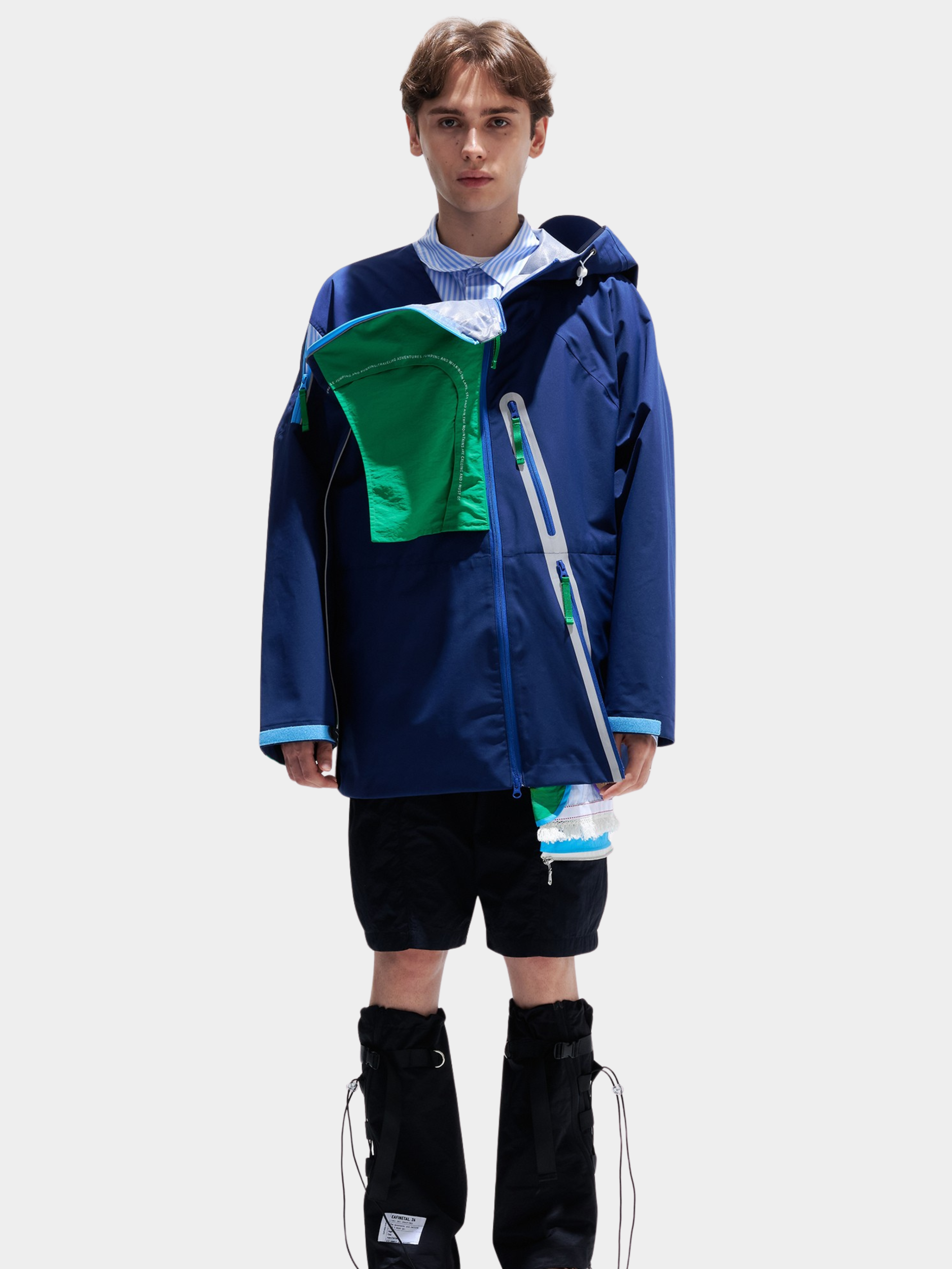 HeatGlove - Unisex Color-Block Layered-Hem Teflon® 3-Proof Jacket