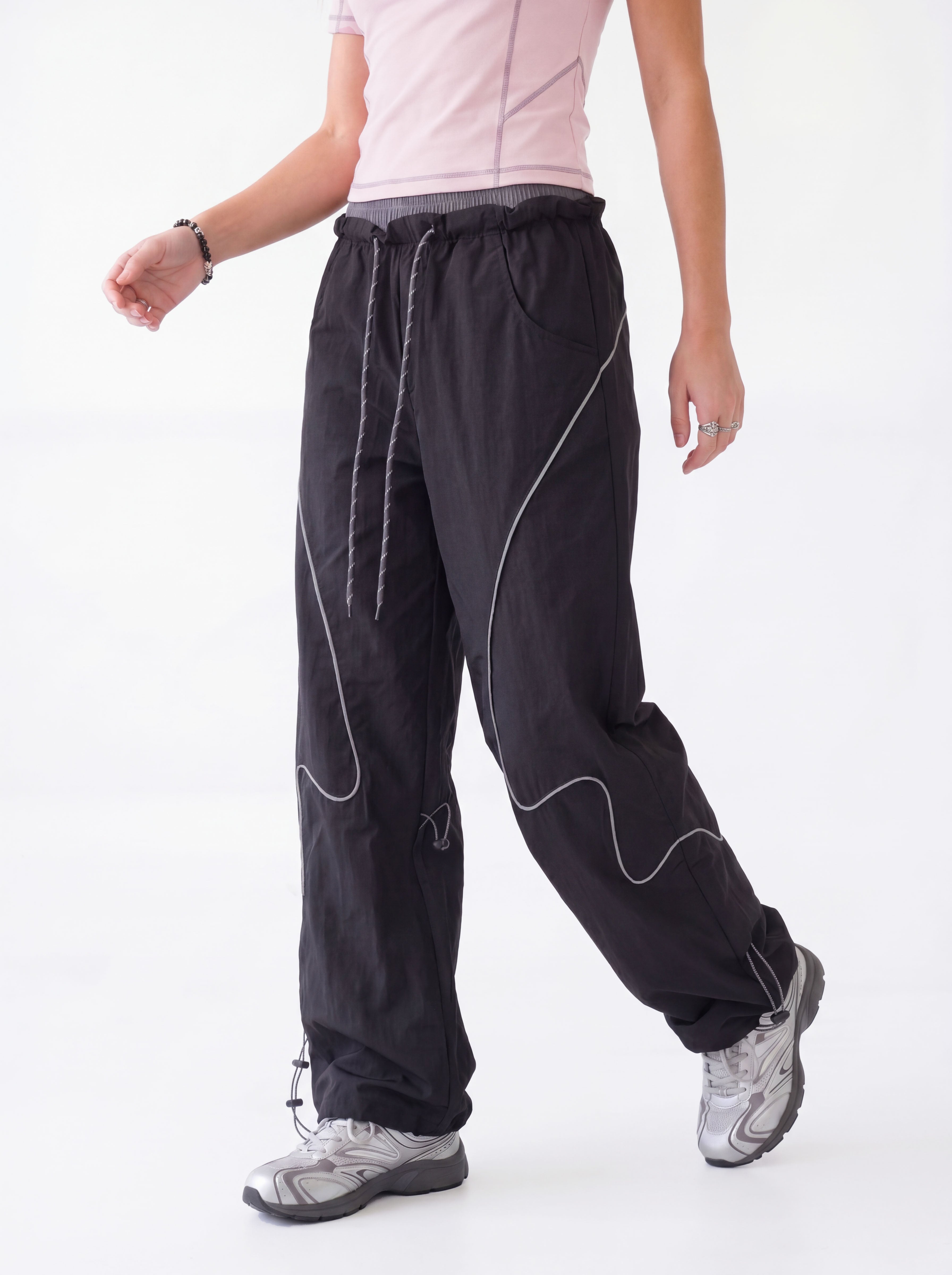 Bulwark - Women's Double-Waist Wide-Leg Parachute Pants