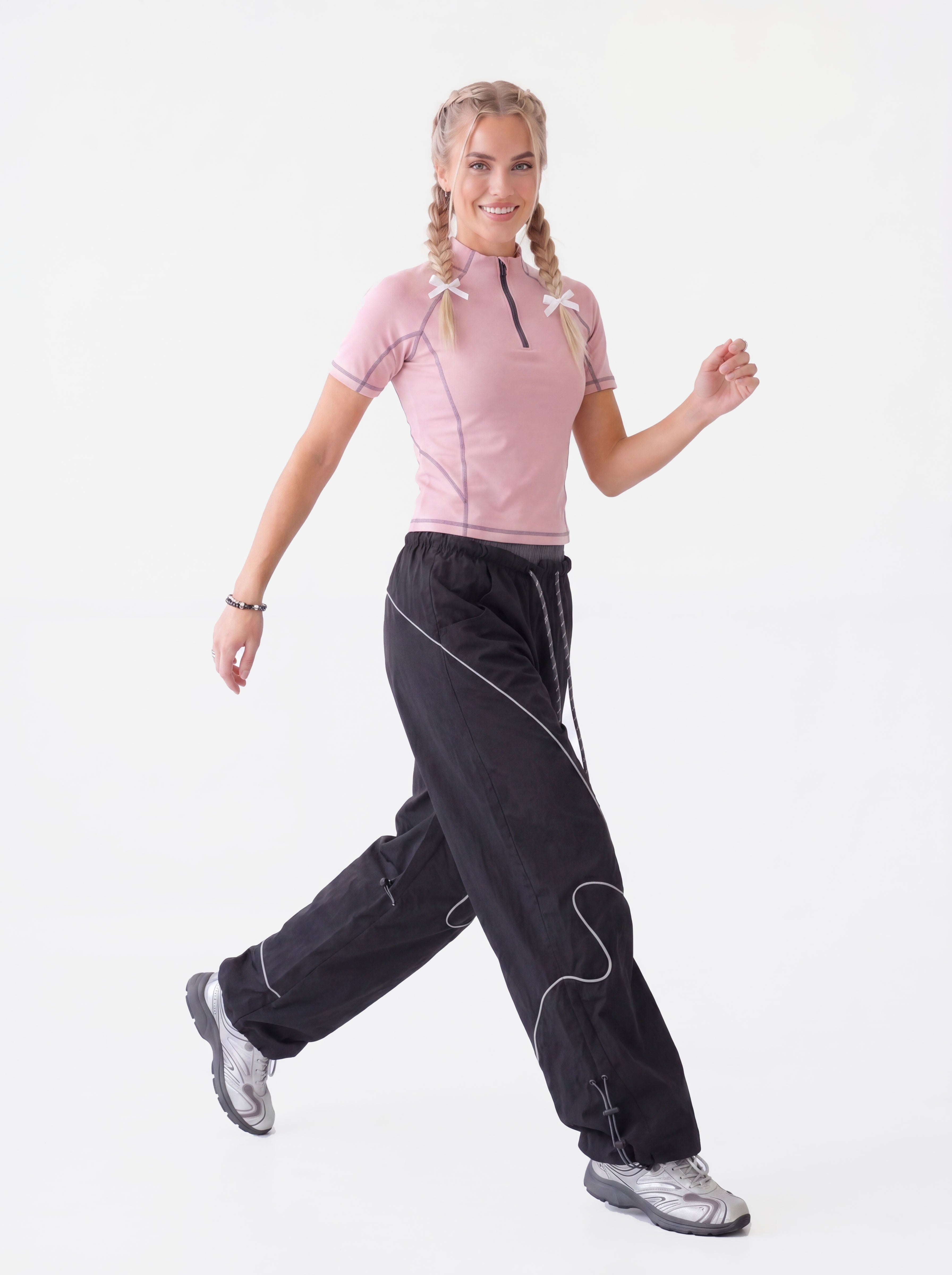 CloudWisp - Women's Quick-Dry Half-Zip Stand Collar T-Shirt