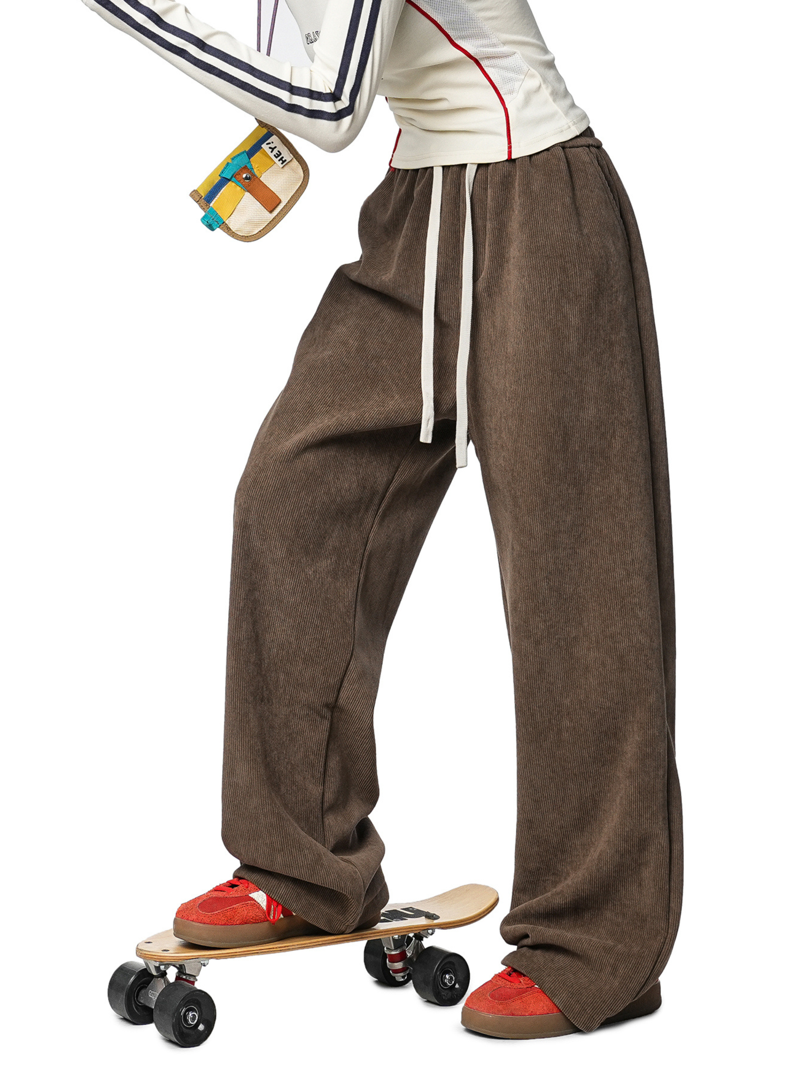 Shadewood - Women's Loose-Fit Corduroy Straight Pants