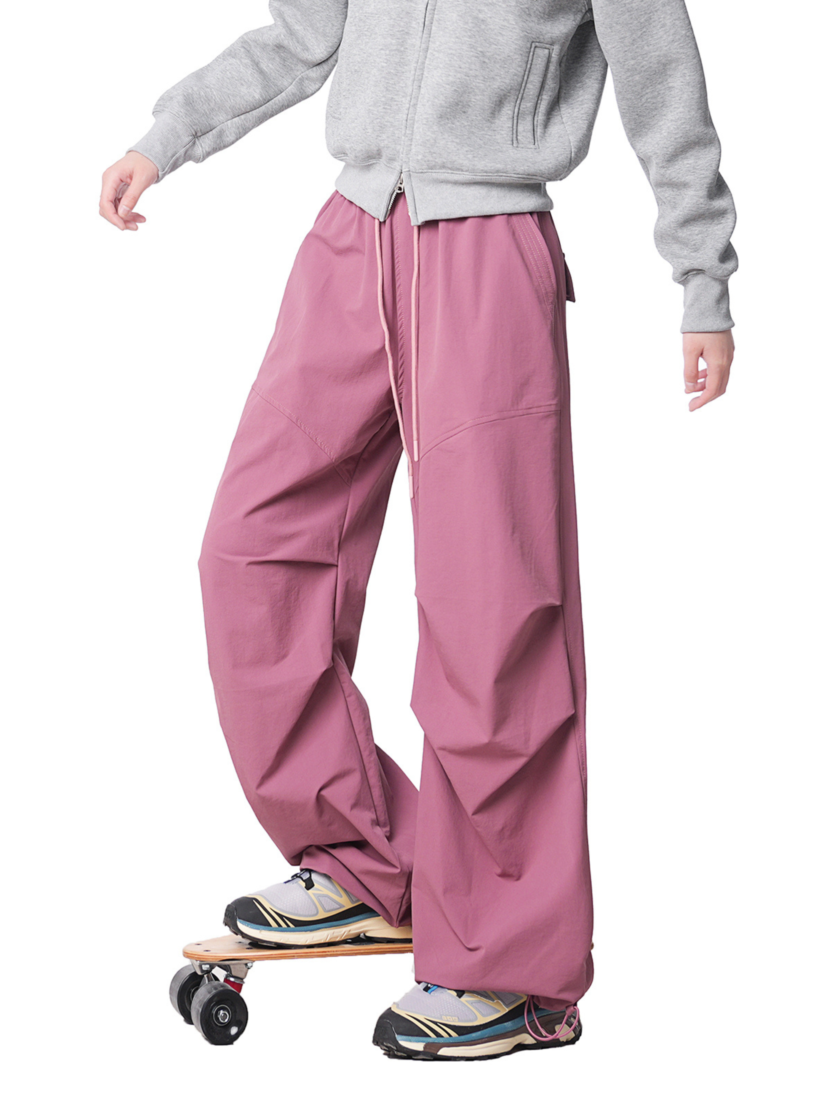 Backtrail - Unisex Wrinkled Straight-Leg Paratrooper Cargo Pants