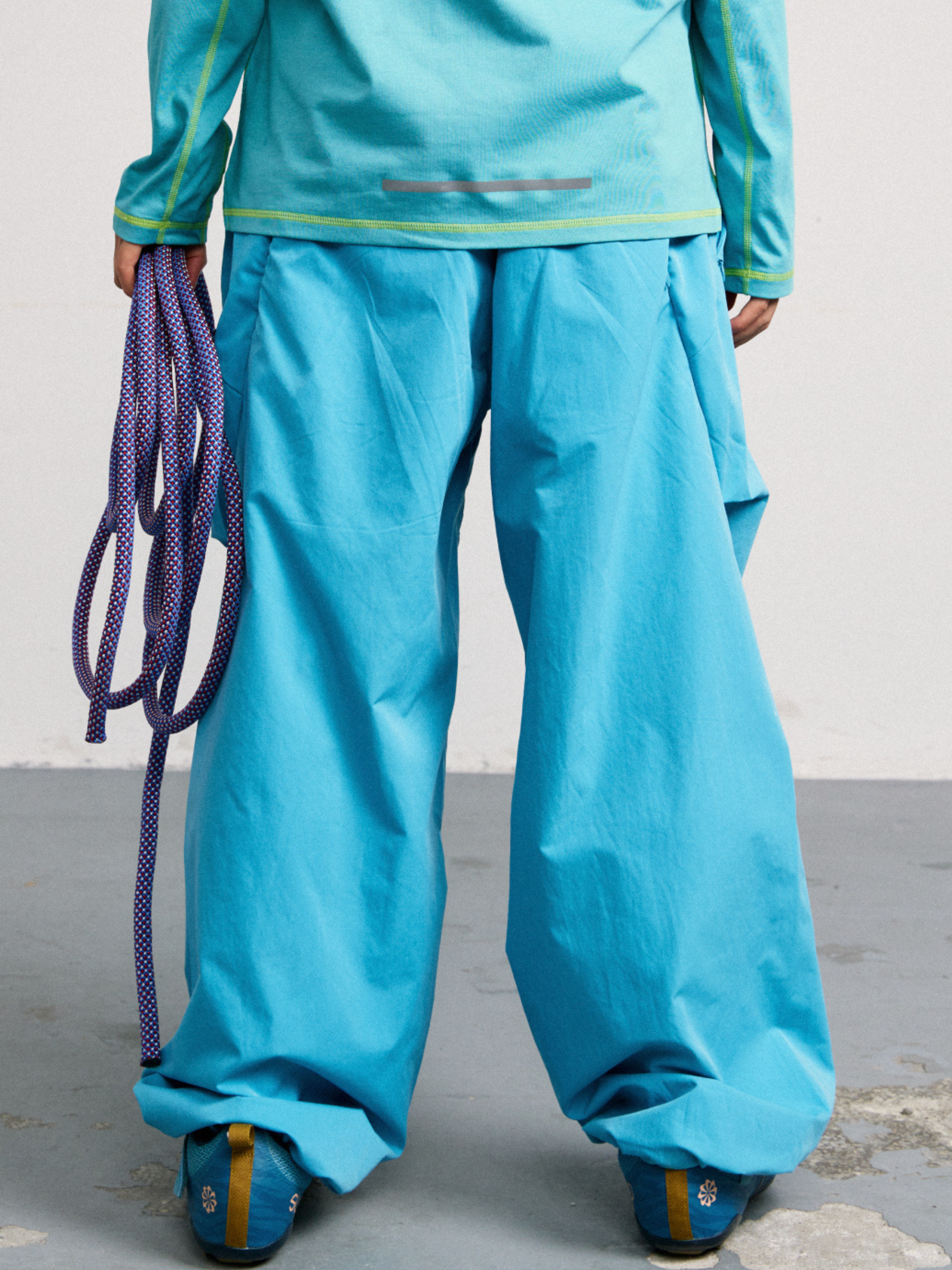 Echofall - Unisex Dopamine-Toned Curved Utility Pants with Hidden Pockets GONGGAR SPORTS