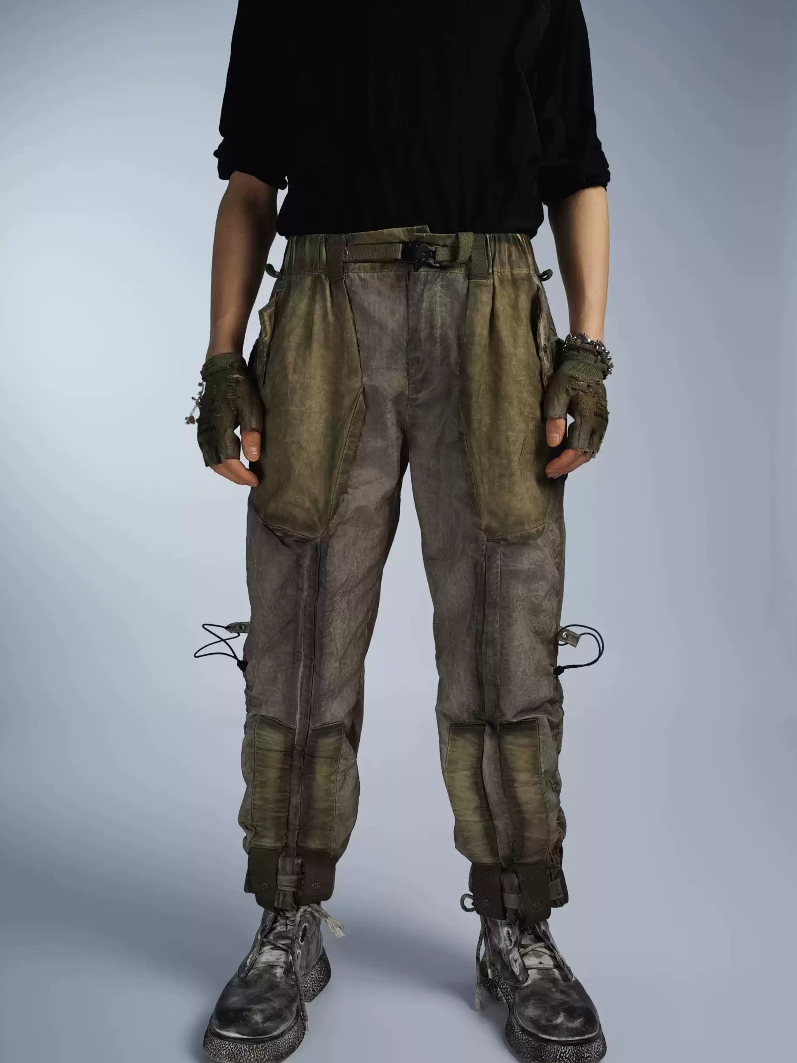 AquaFlask - Men's Distressed Dyed Jogger Pants GONGGAR SPORTS