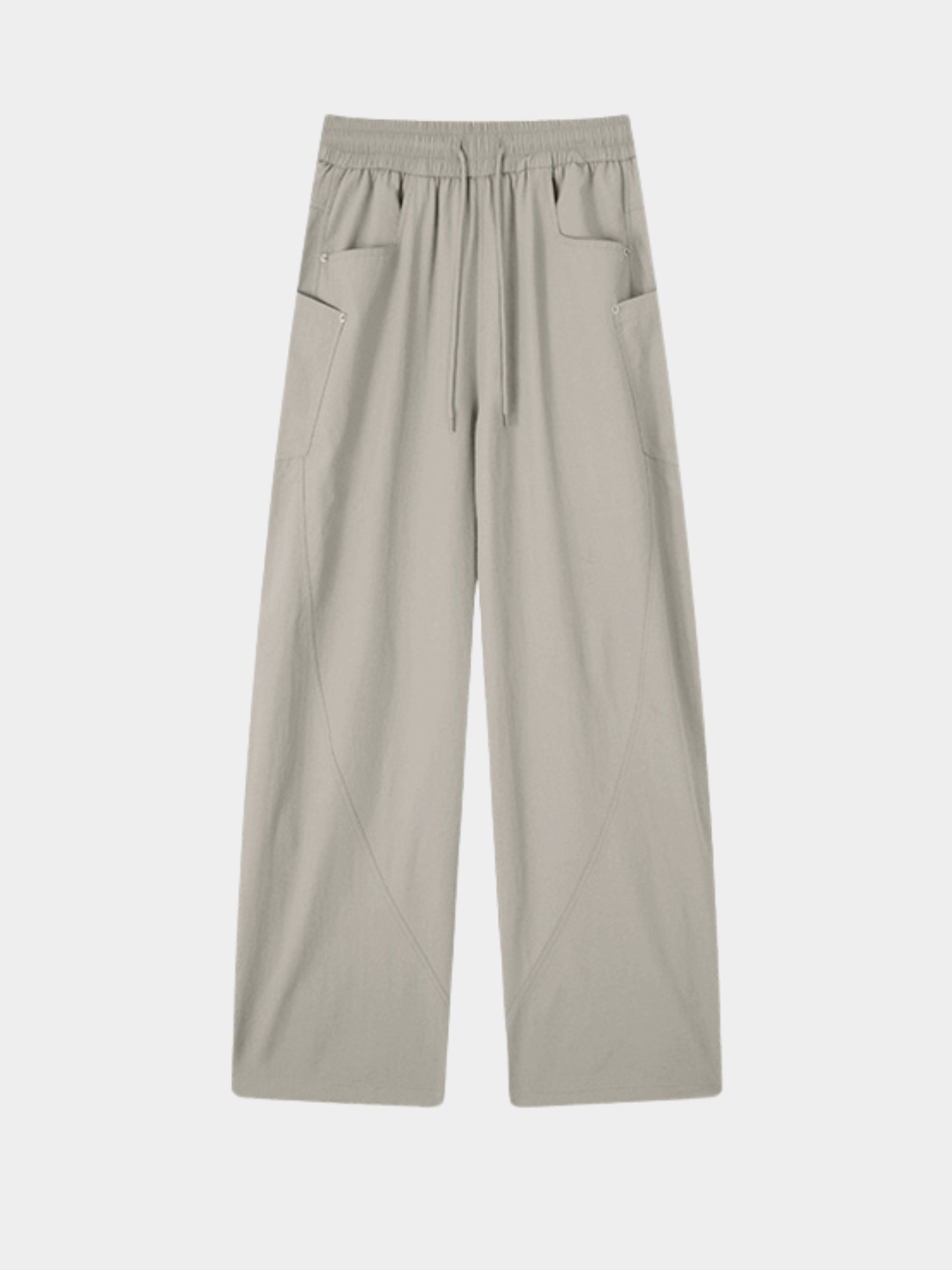 Rocky - Women's Multi-Pocket Contrast-Stitch Loose Straight Scimitar Pants