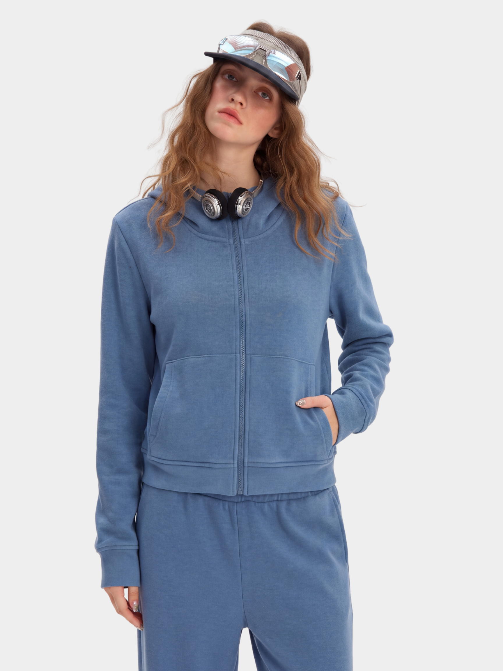 DuskLayer - Women's Air-Layer Hoodie Cardigan & Draped Jogger Pants Set
