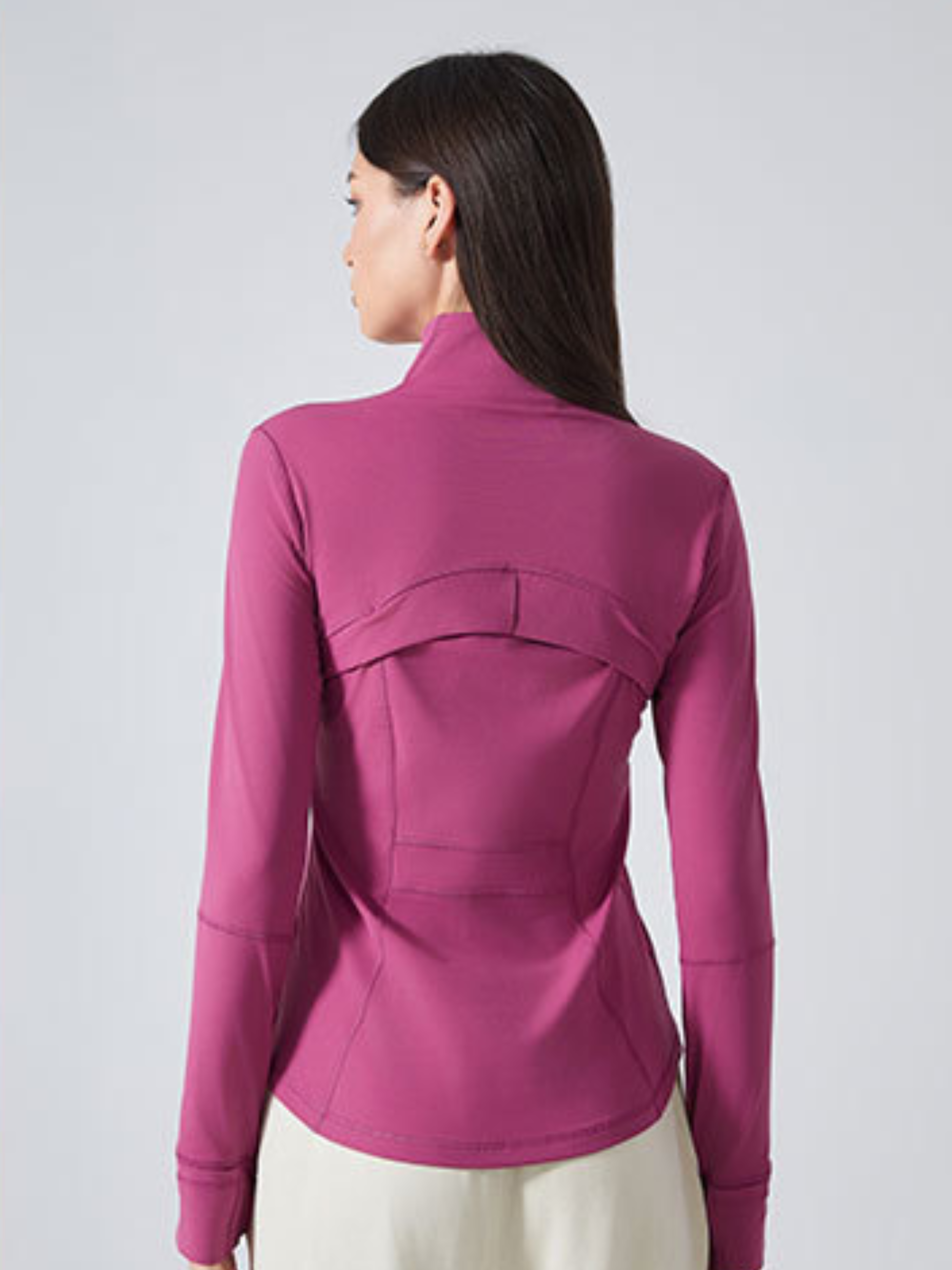 MesaPeak - Women's Fleece-Lined Slim-Fit Yoga Jacket with Thumbholes GONGGAR SPORTS