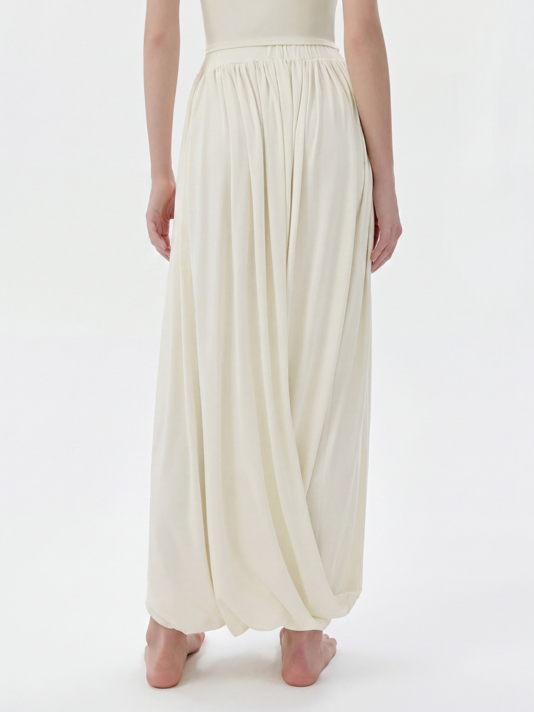 FirstLight - Women's Twist-Knot Slimming Midi Skirt