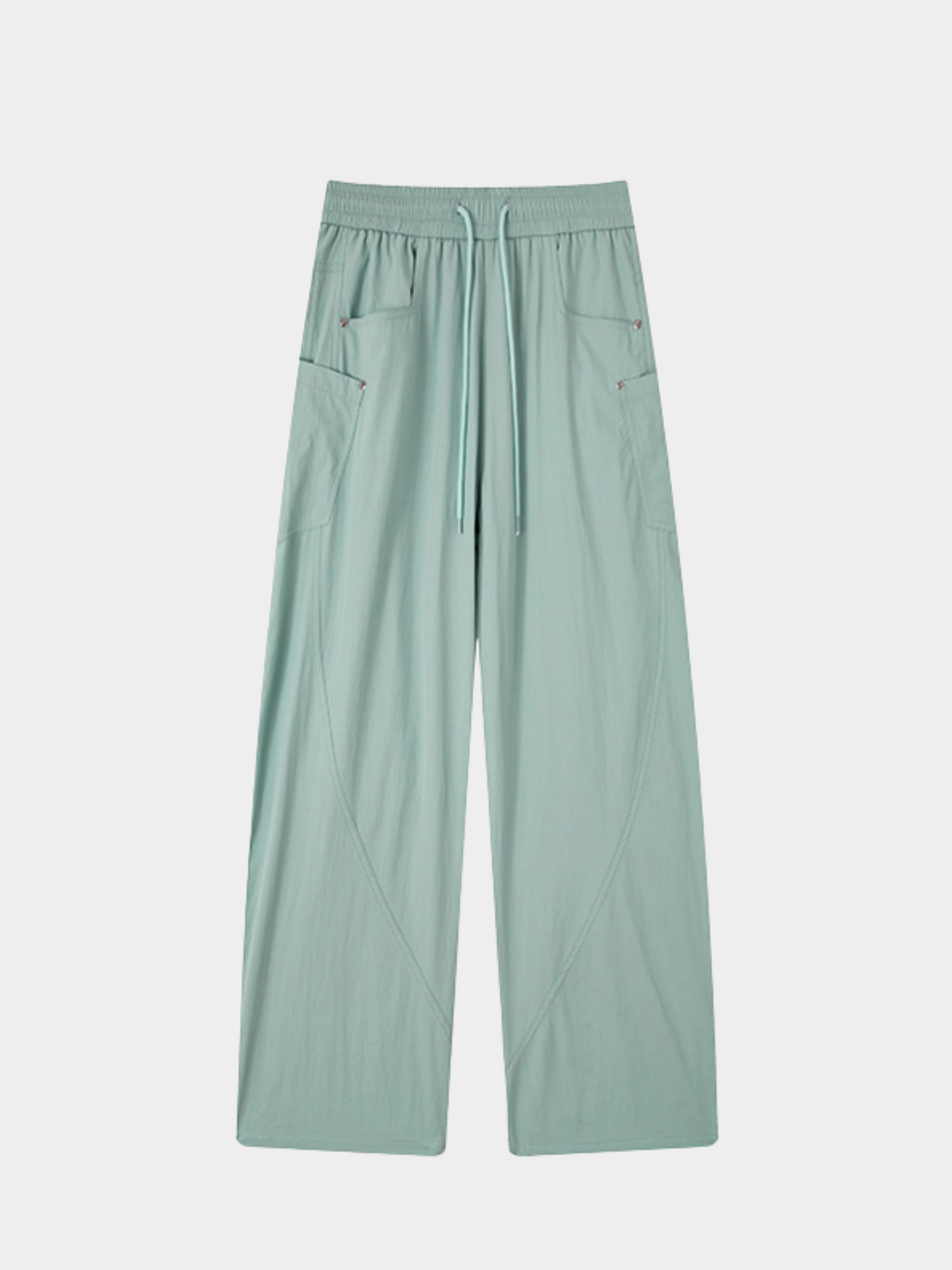 FrostEdge - Unisex Draped Relaxed Straight-Leg Casual Pants