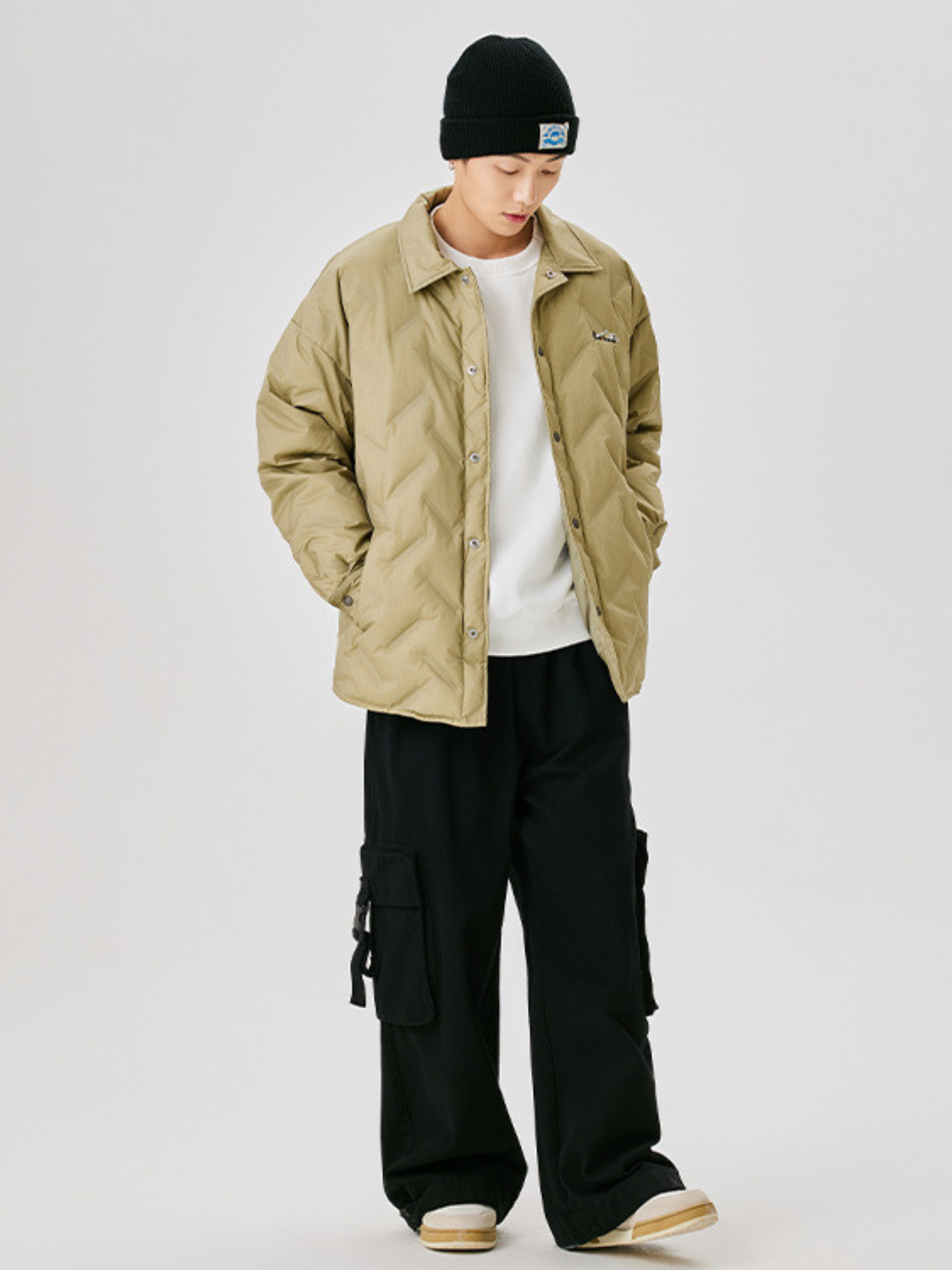 BluffStep - Unisex 90% White Duck Down Checkered Down Jacket GONGGAR SPORTS