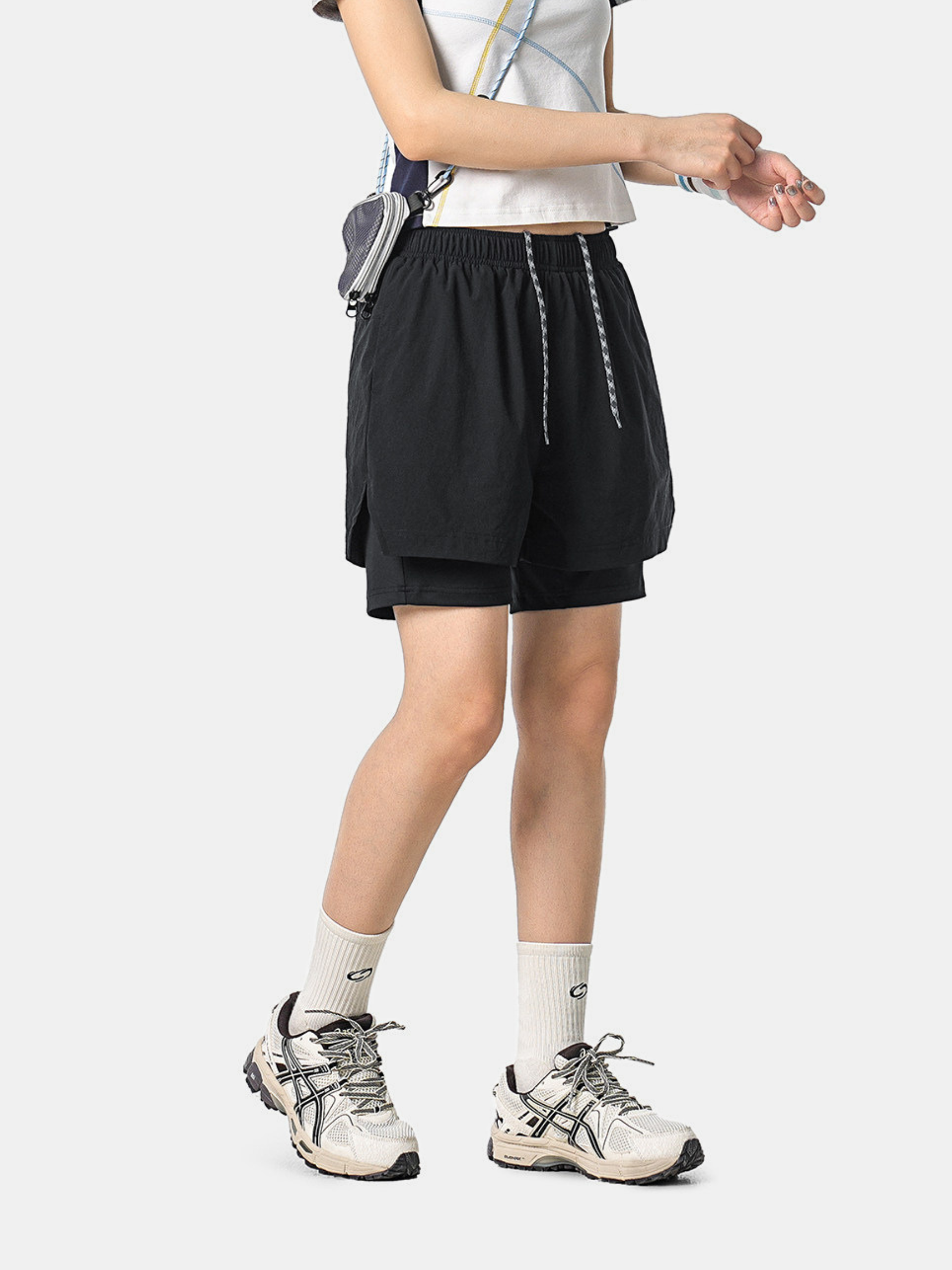 StillBay - Unisex 2-in-1 Ripstop Lightweight Athletic Shorts
