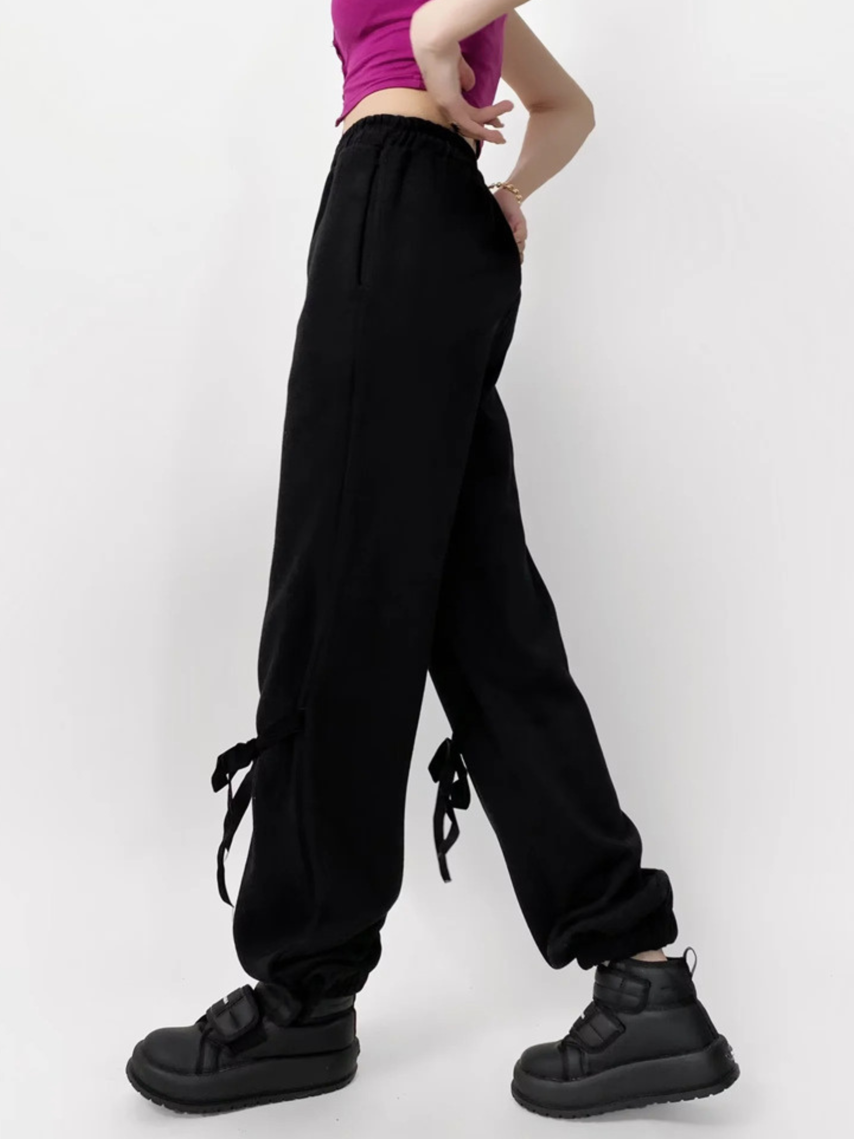 ThornScope - Women's Drawstring Elastic Waist Cuffed Pants