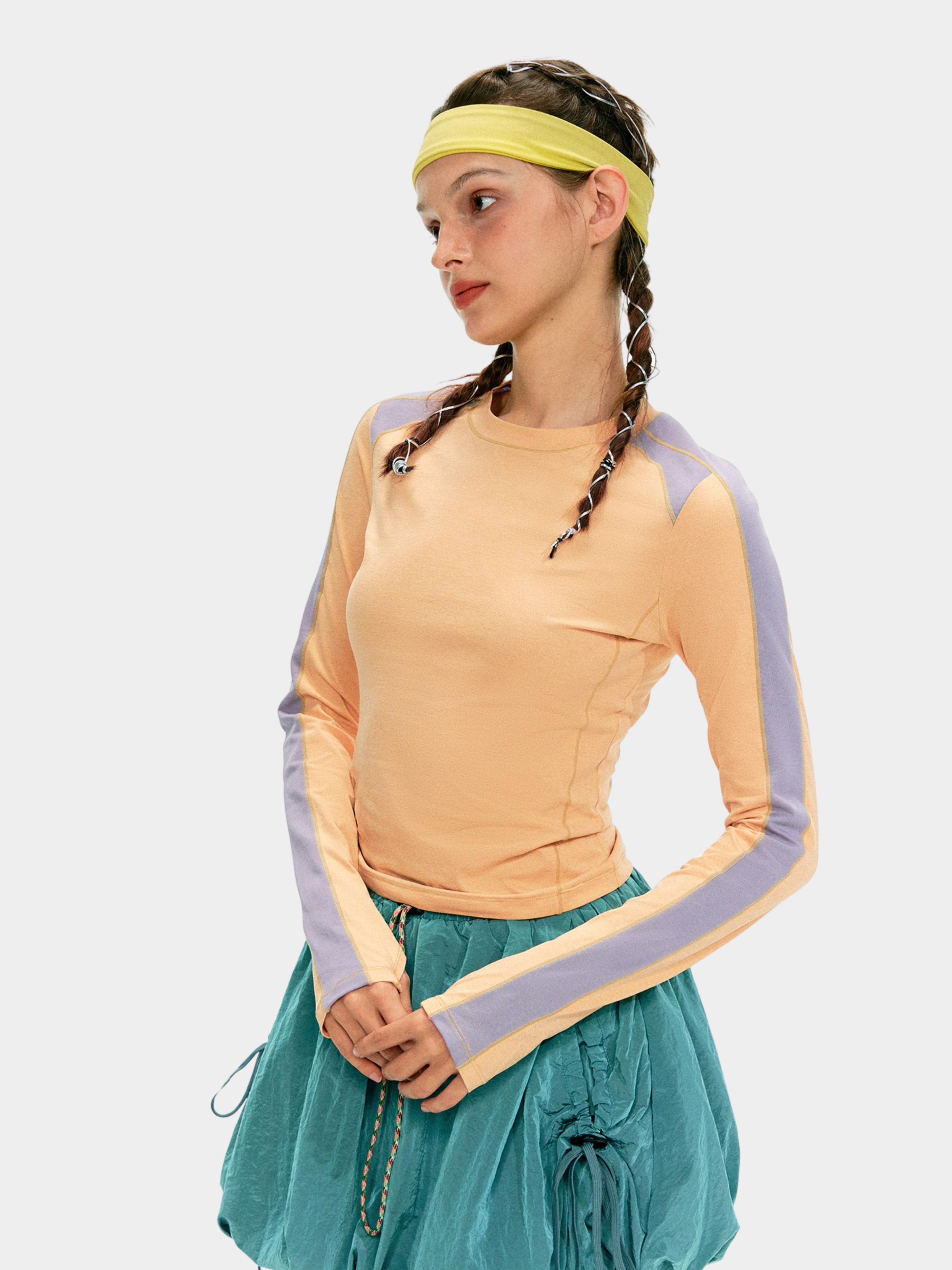 Moonfire - Moisture-Wicking Colorblock Fitted Base Layer Top
