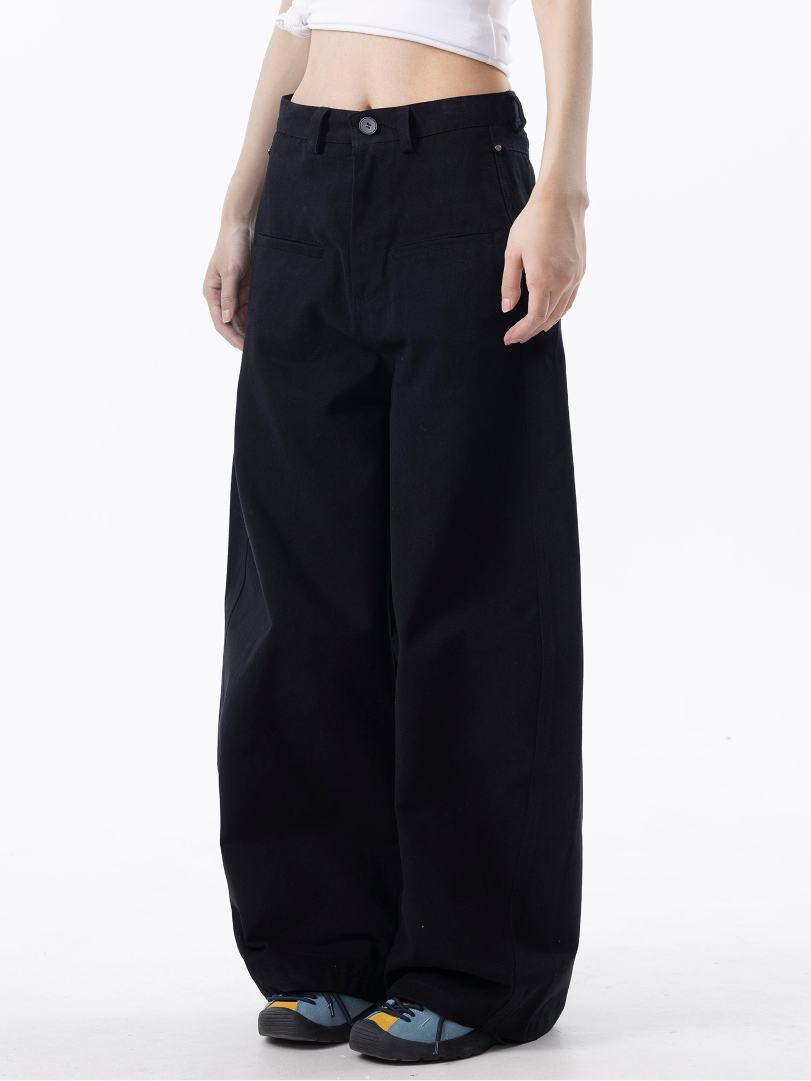 Horizontrail - Unisex Pure Cotton Relaxed Straight Blade-Cut Pants