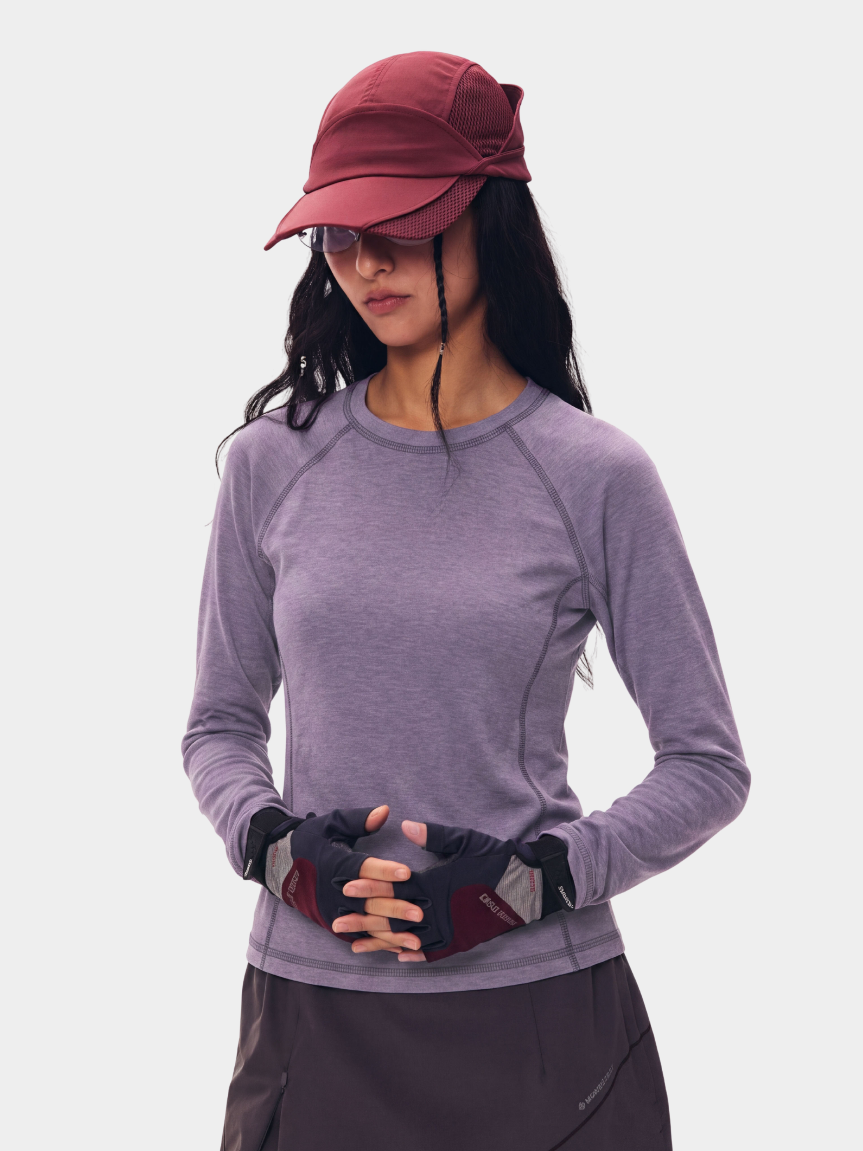 StitchFit - Women's Contrast Stitch Slim Fit Quick-Dry Long Sleeve Top