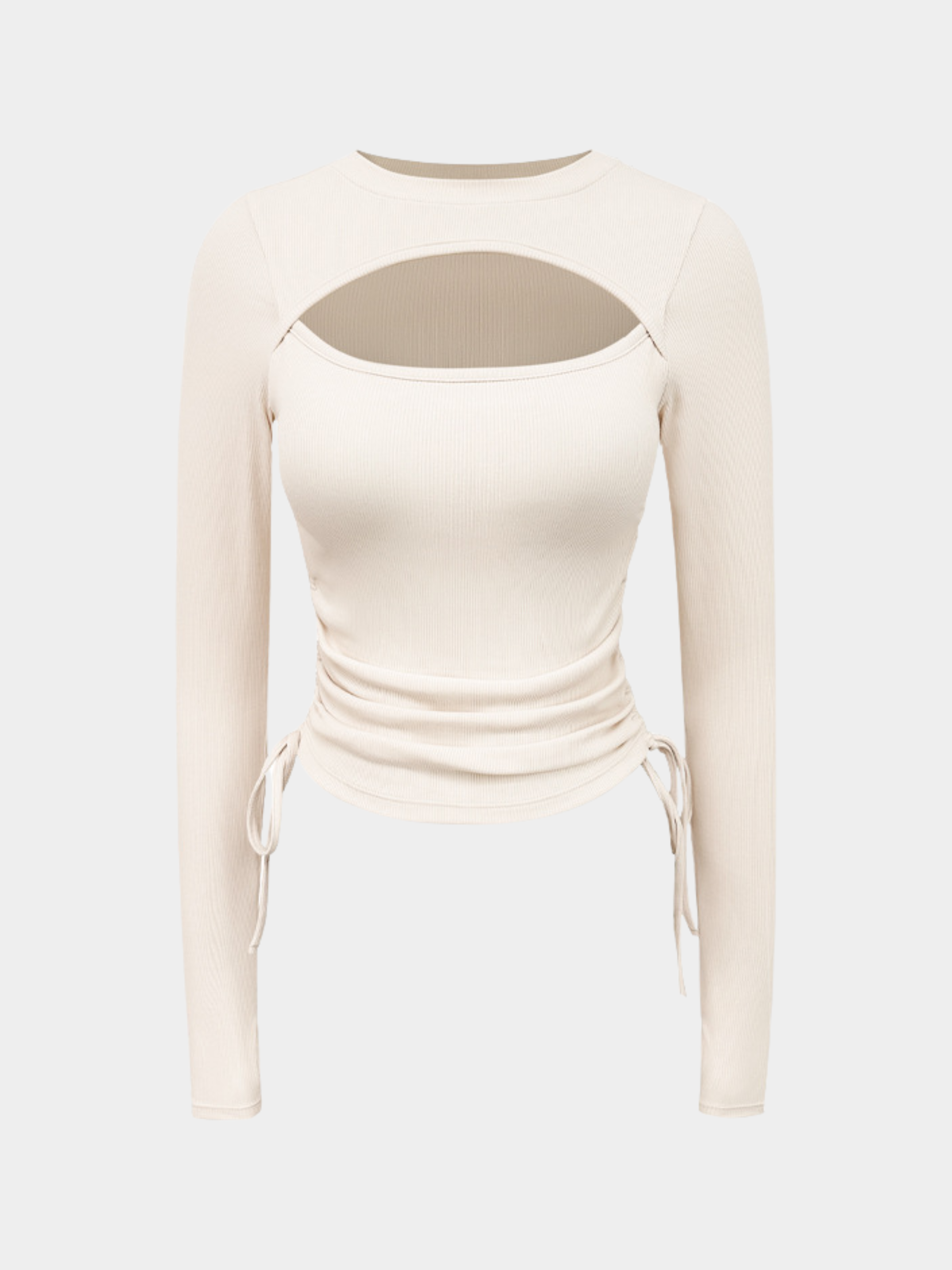 Ashbluff - Women's Hollow-Out Knit Built-In Bra Pads Base Layer Top