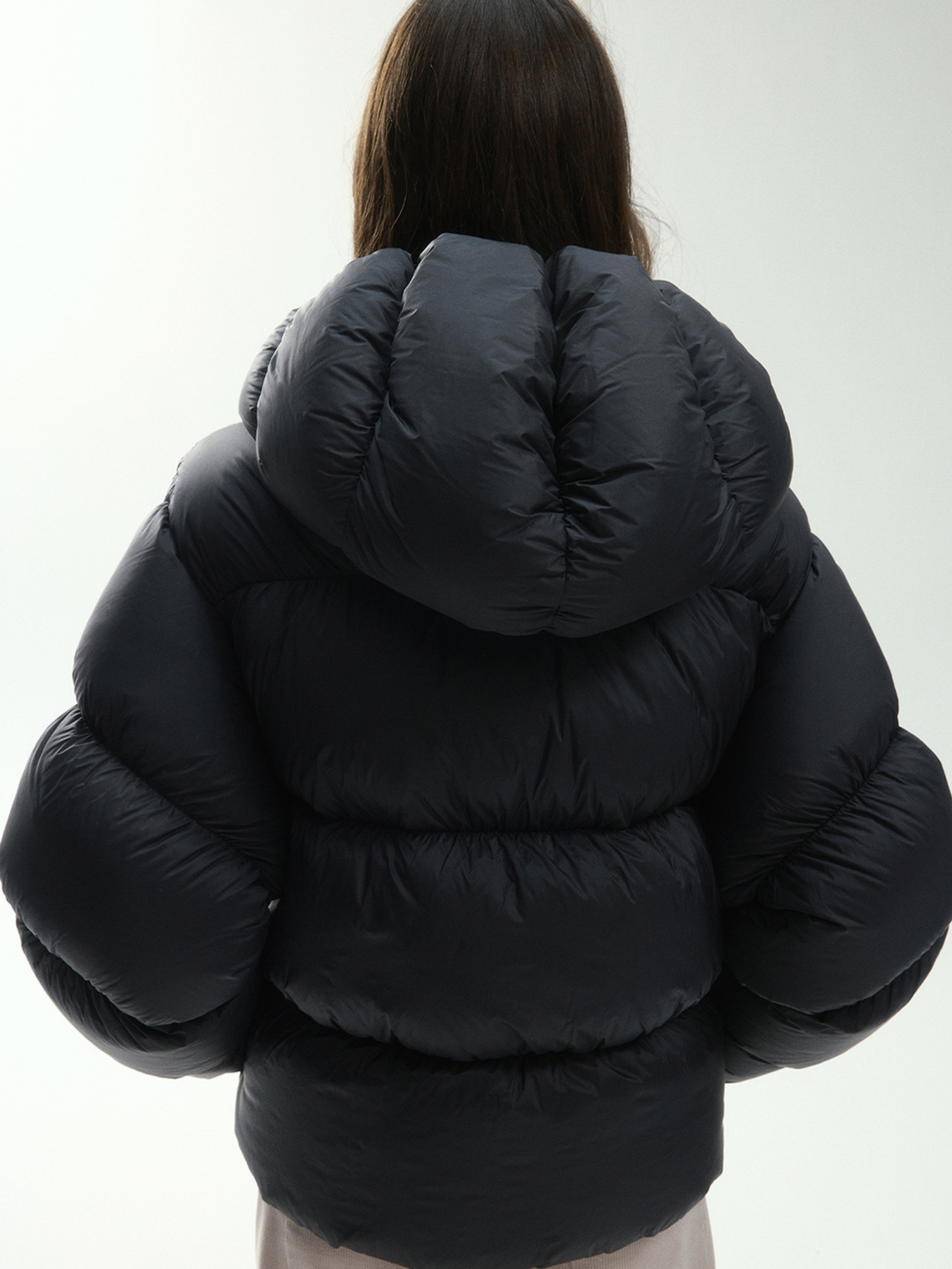 RavenScope - Women’s  90% White Duck Down Puffer Hooded Jacket GONGGAR SPORTS
