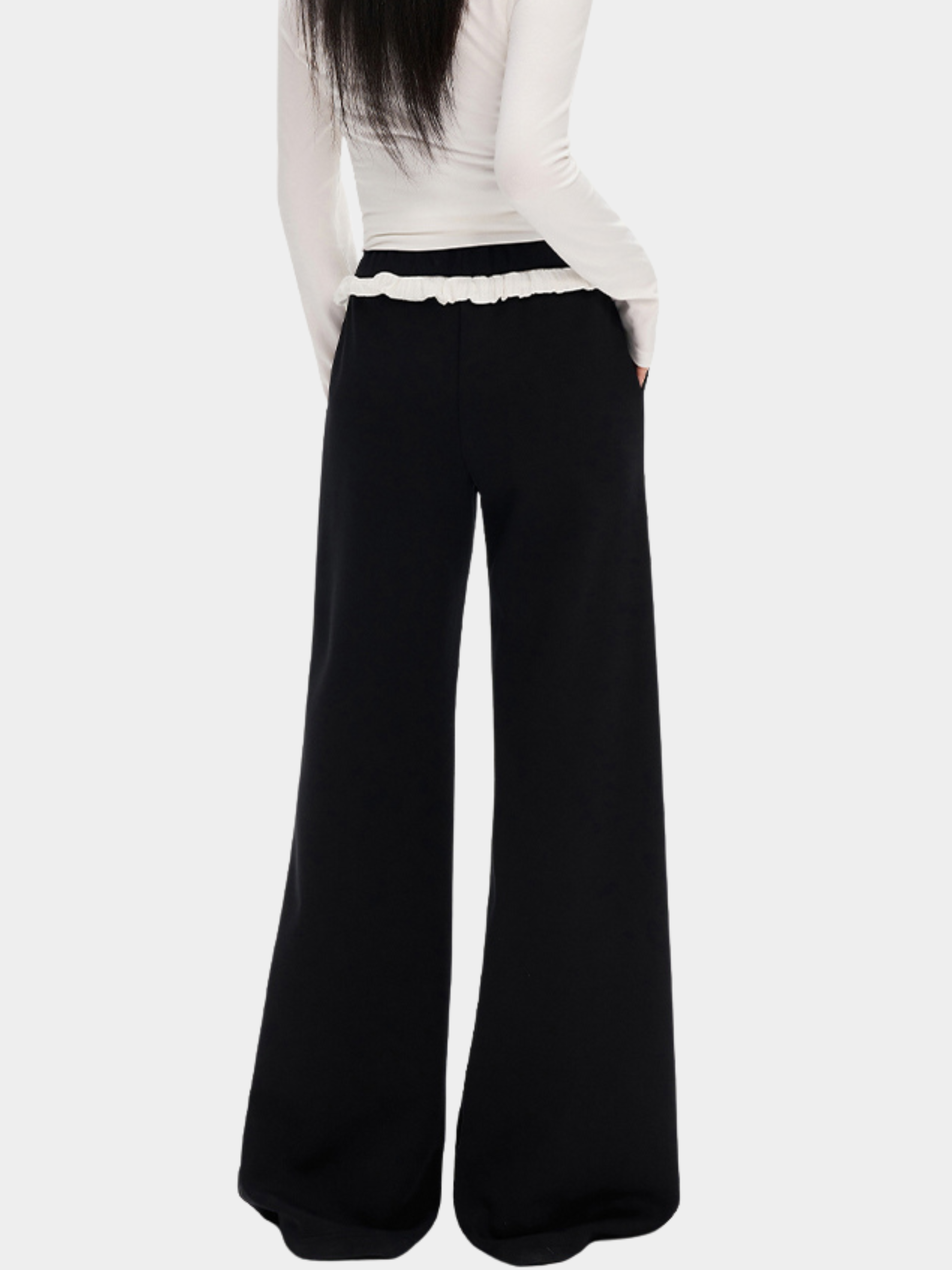 StoneDash - Women's Contrast Trim Stretch Flared Pants