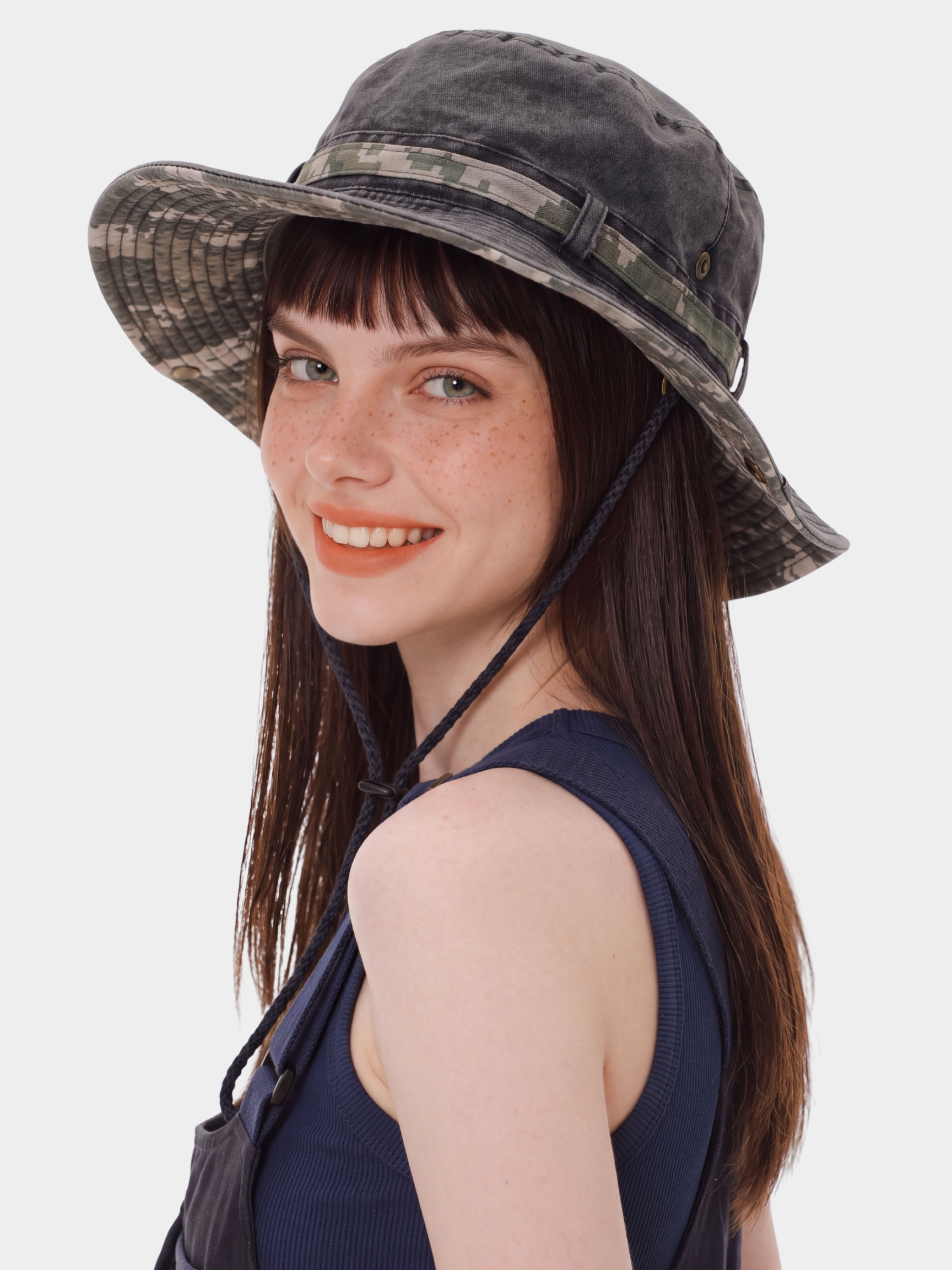FadeCam - UPF50+ Protection Washed Camouflage Sun Bucket Hat