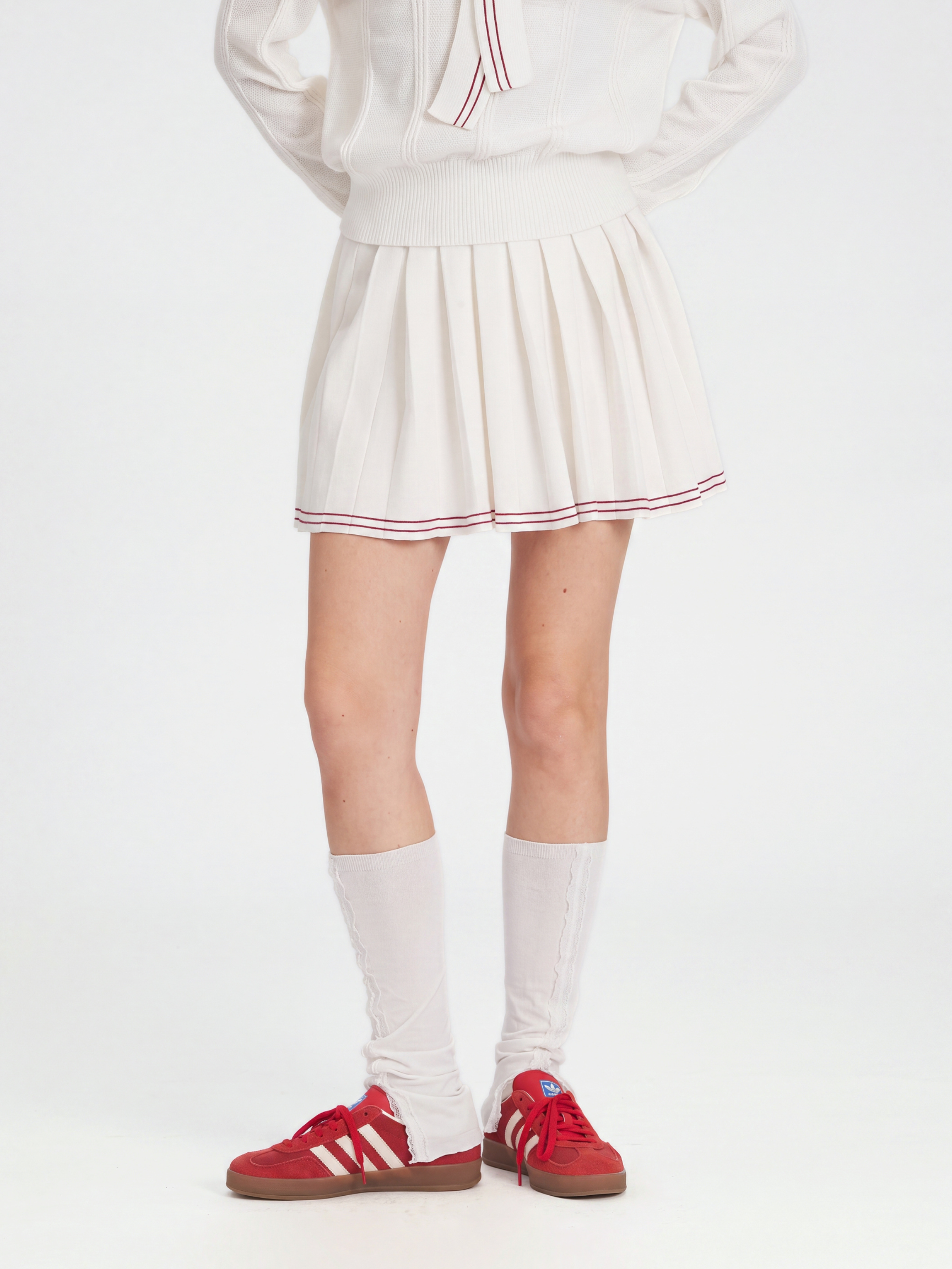 KnitDrift - Women's Embroidered Knit Two-Piece Set
