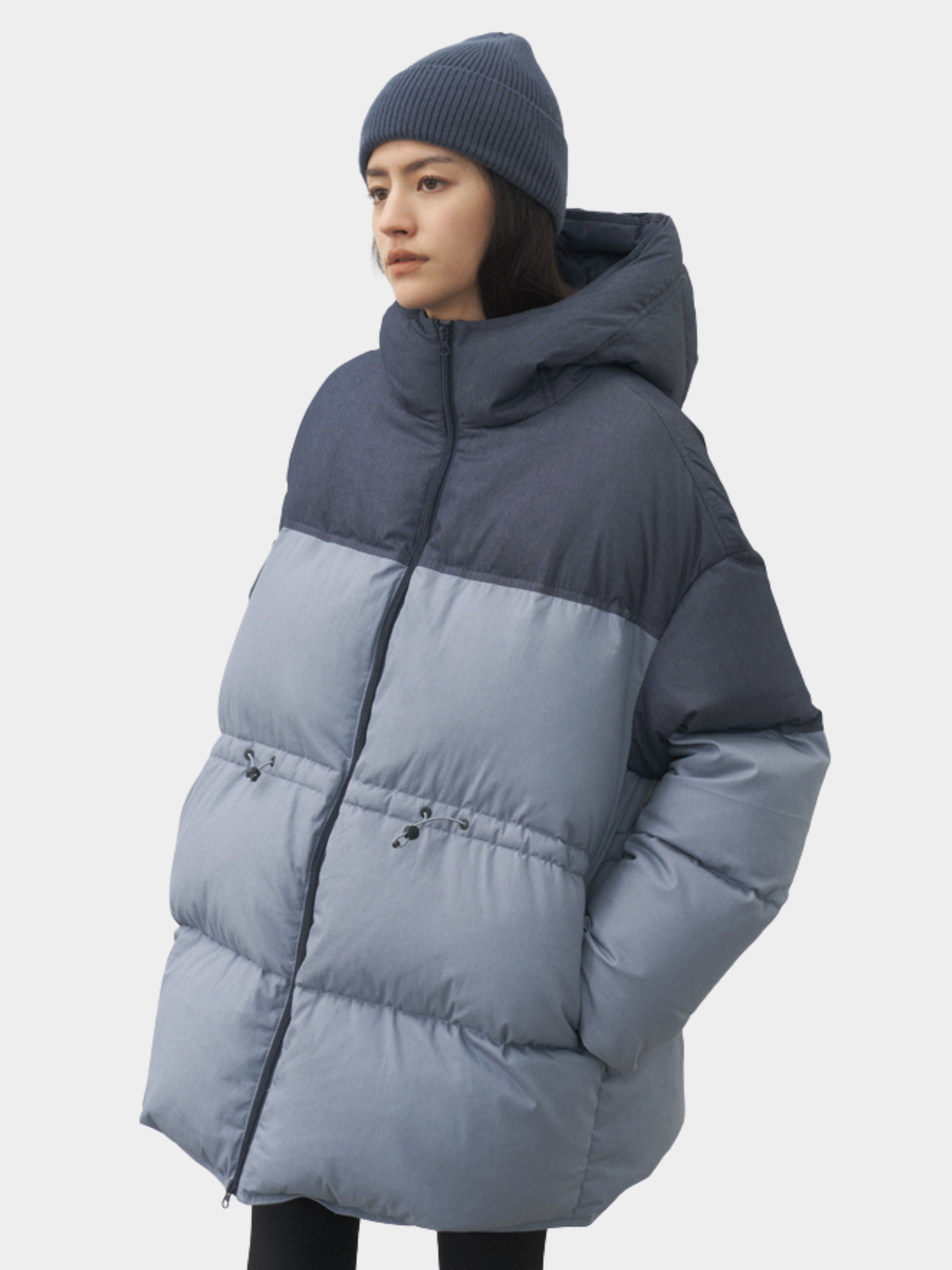 Firestone - Women's 90% White Duck Down Denim Patchwork Down Jacket