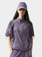 Cavecrack - Women's Mesh-Panel Breathable Short-Sleeve Cardigan