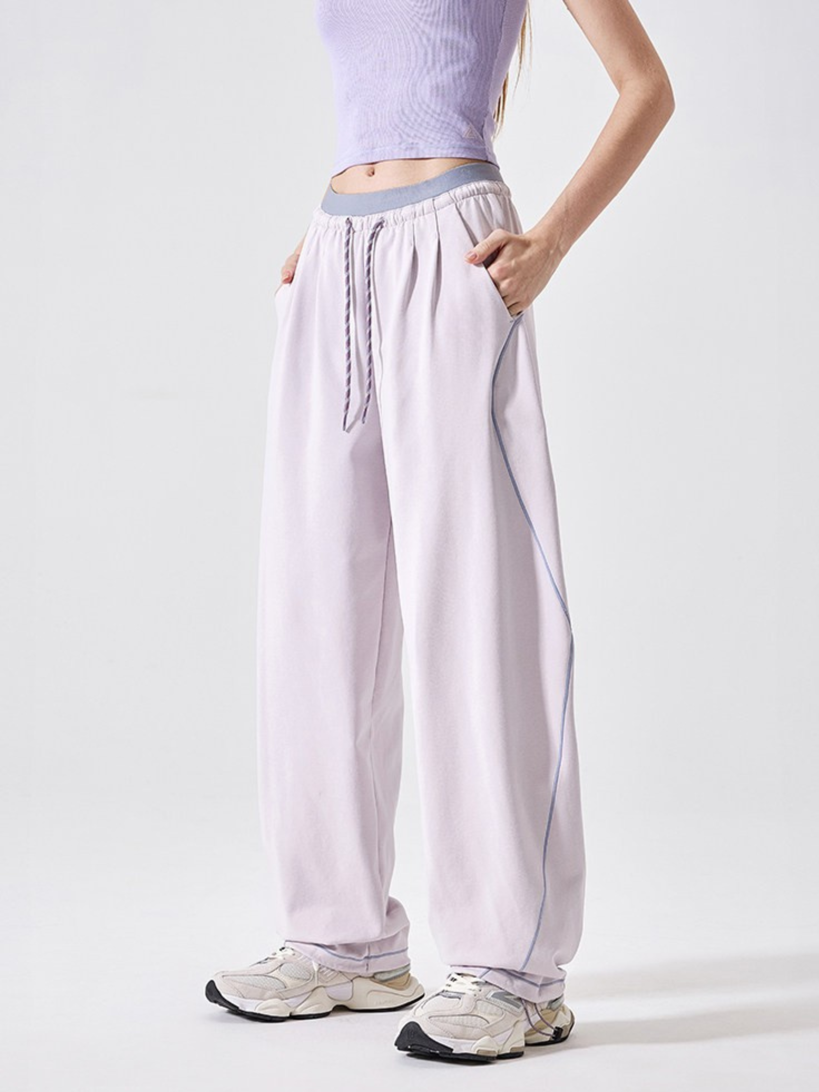 HawkDeck - Unisex Lightweight Knit Curved-Leg Paratrooper Pants