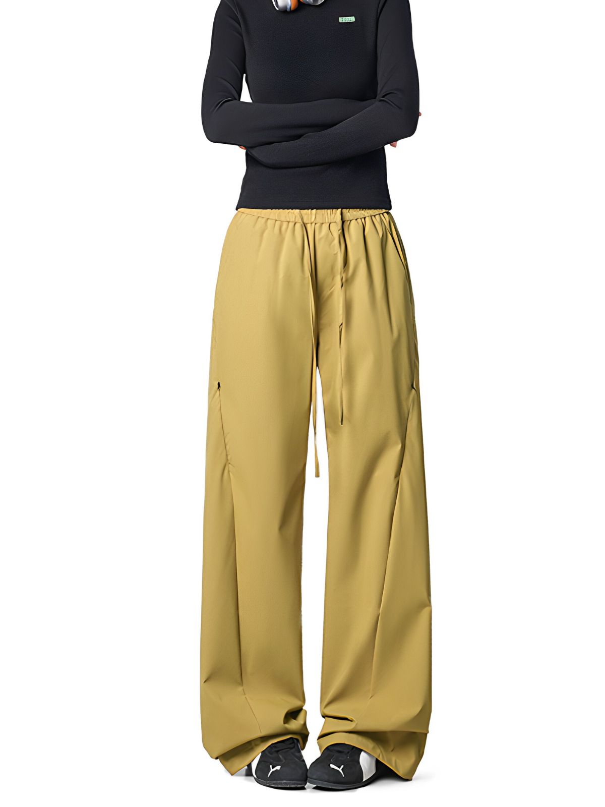 Gusttrek - Geometric Seam Relaxed Straight-Leg Pants