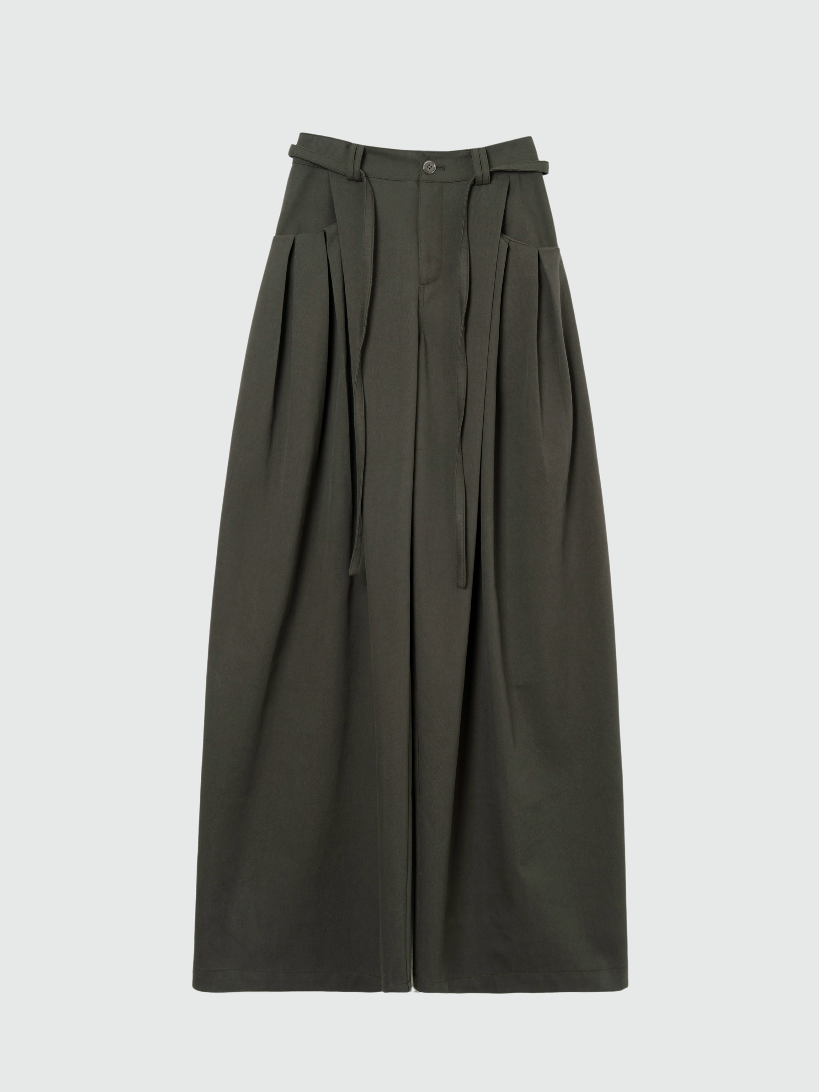 Fieldcast - Women's Drawstring Waist Pleated Pocket Straight-Leg Pants