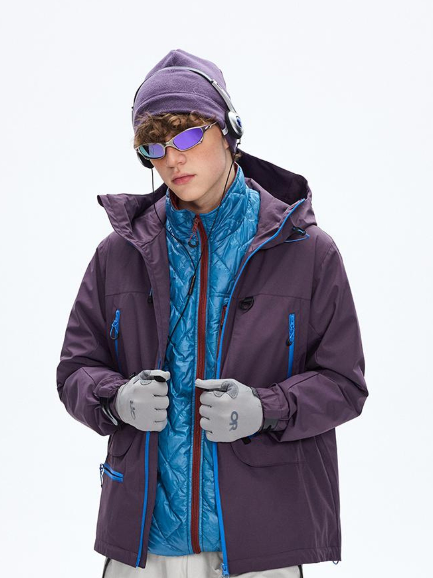 Emberpike - Color-Block Water-Repellent Adjustable Utility Jacket