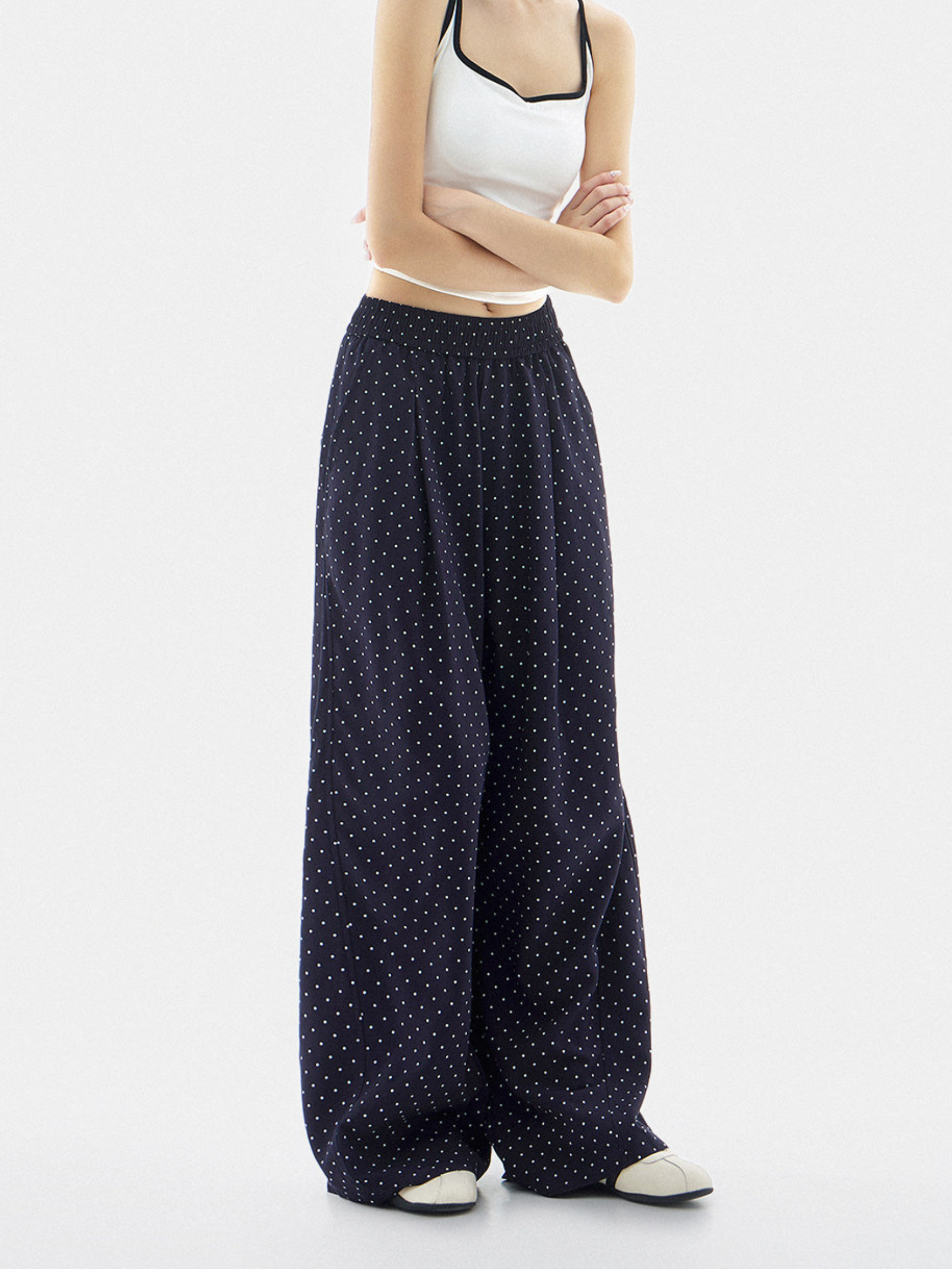TwilightFit - Women's Polka Dot Lightweight & Breathable Athletic Pants
