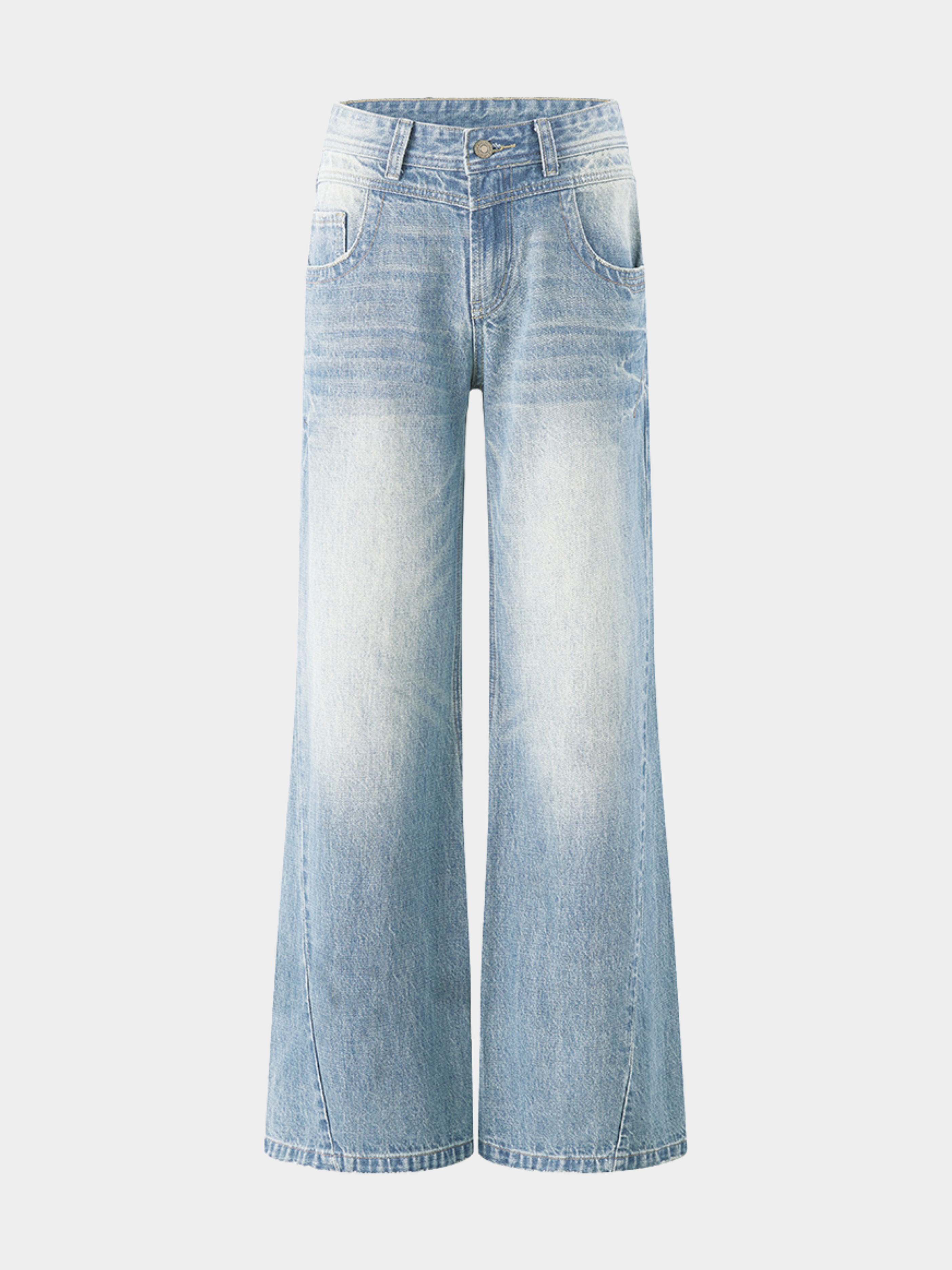 Canyonclimb - Women's Washed Blue Slight Flare Straight Jeans
