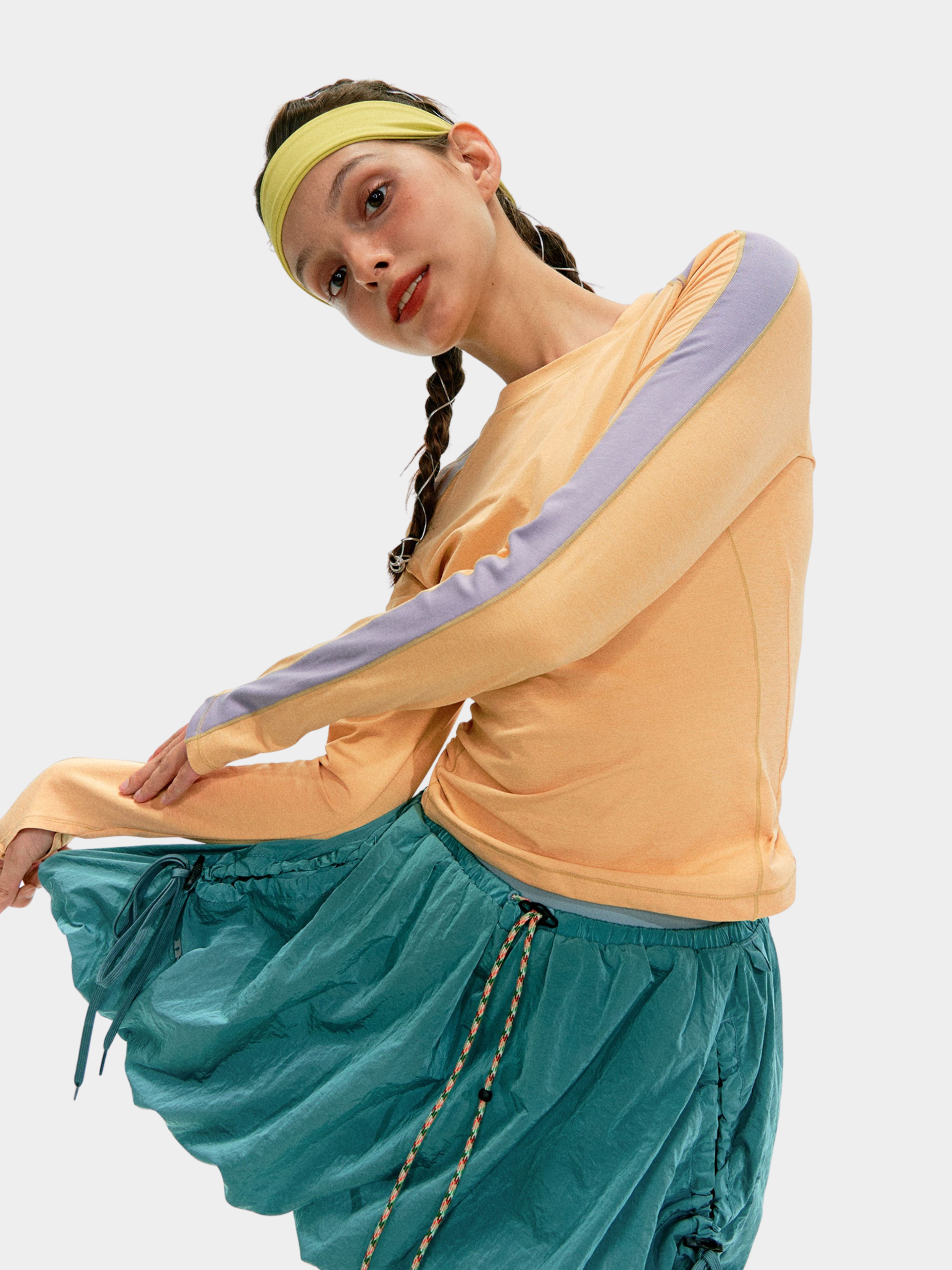 Moonfire - Moisture-Wicking Colorblock Fitted Base Layer Top