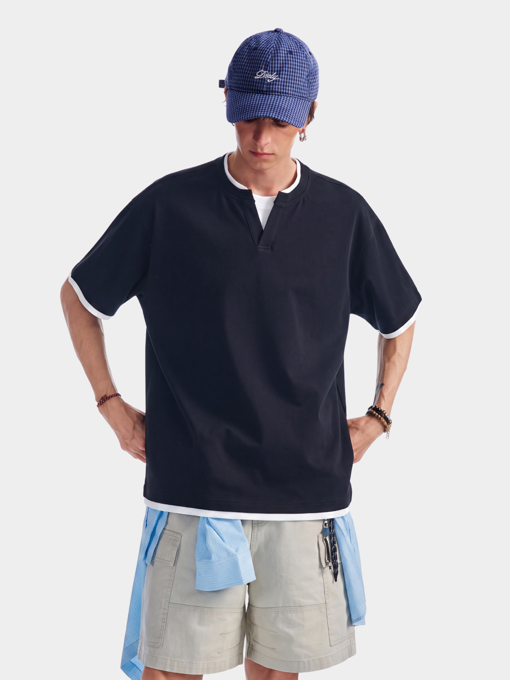 Thunderridge - Men's Layered Crew Neck T-Shirt