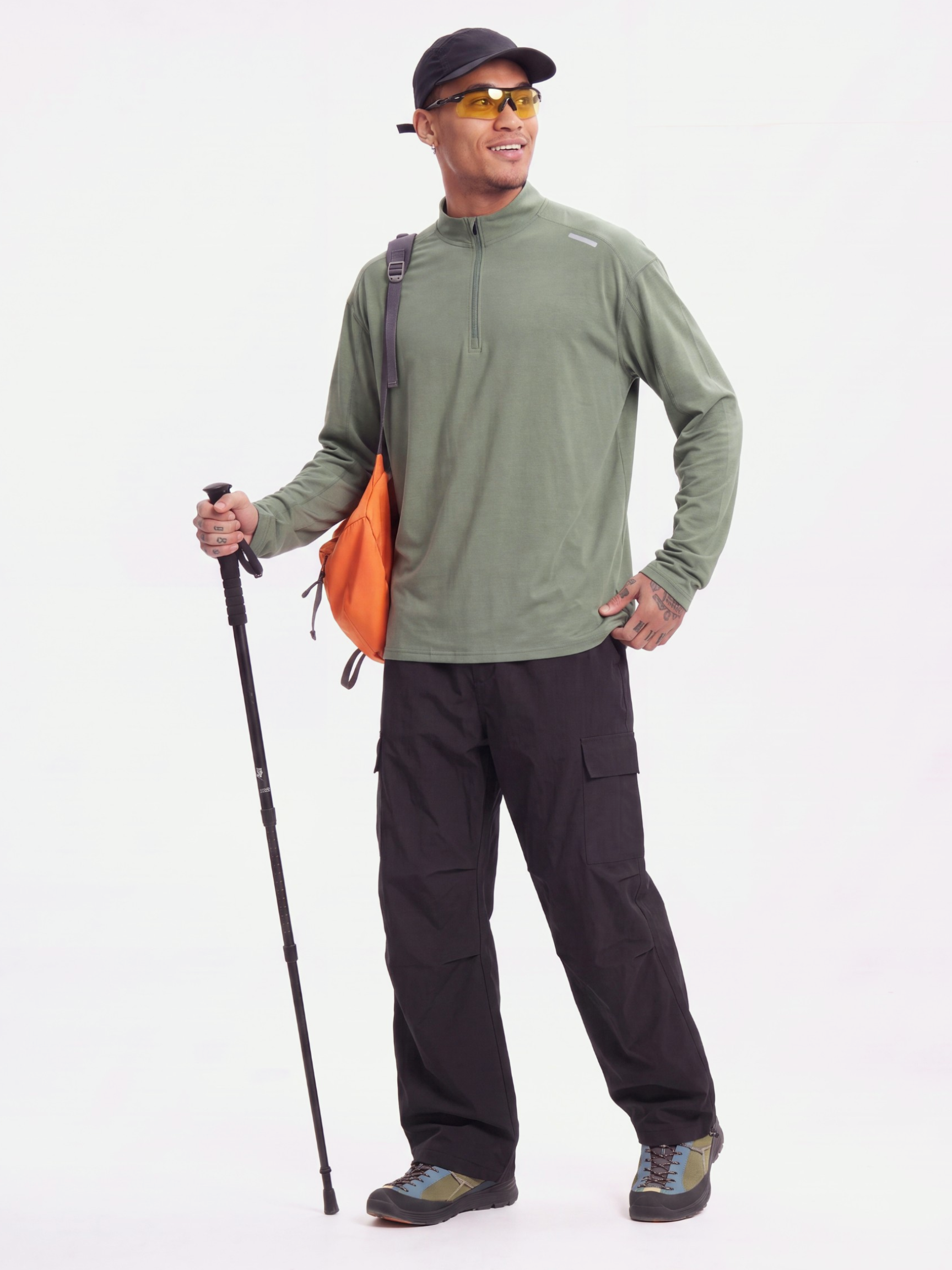BreezeZip - Men's UPF40+ Quick-Dry Half-Zip Breathable T-Shirt